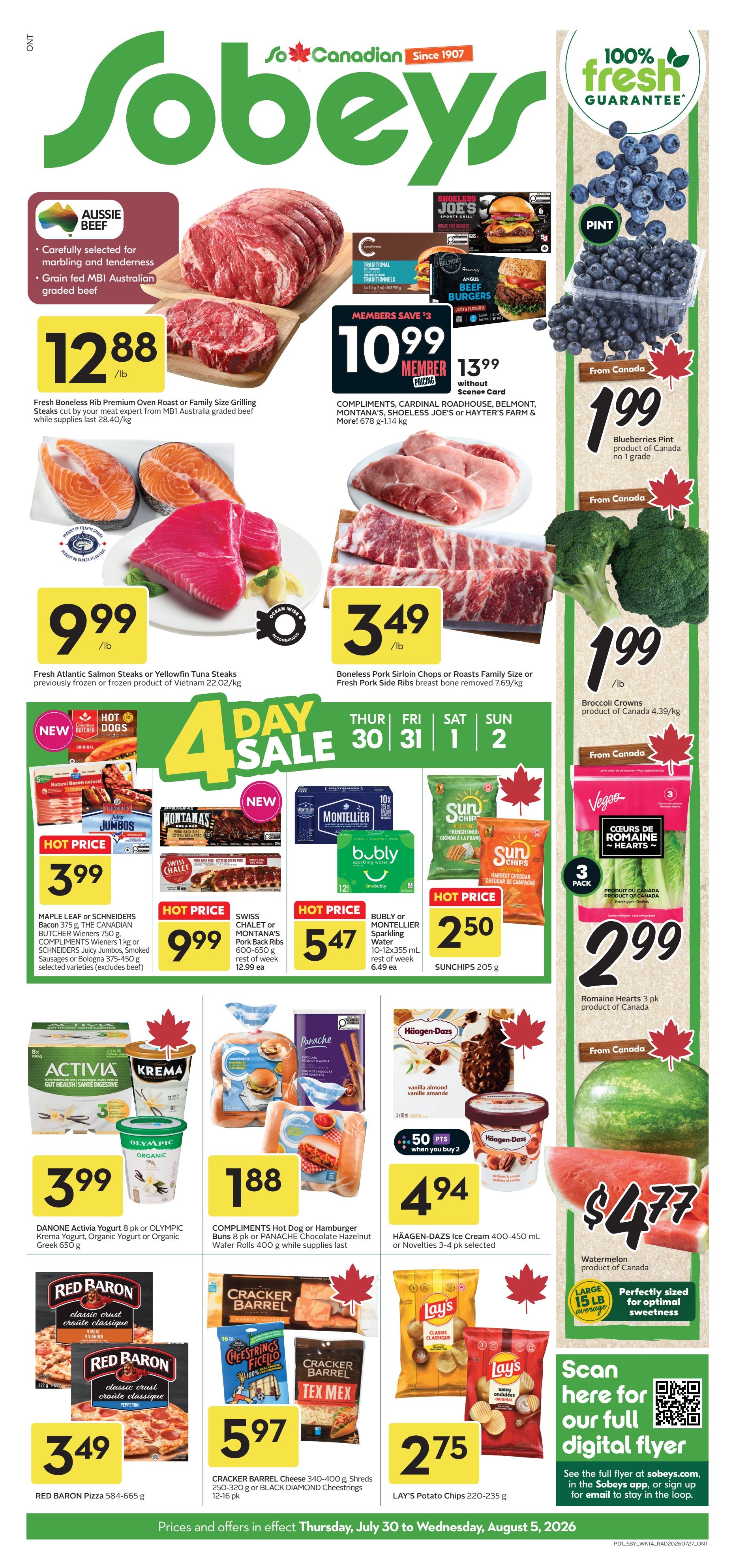 Sobeys (ON) Flyer July 30 to August 5