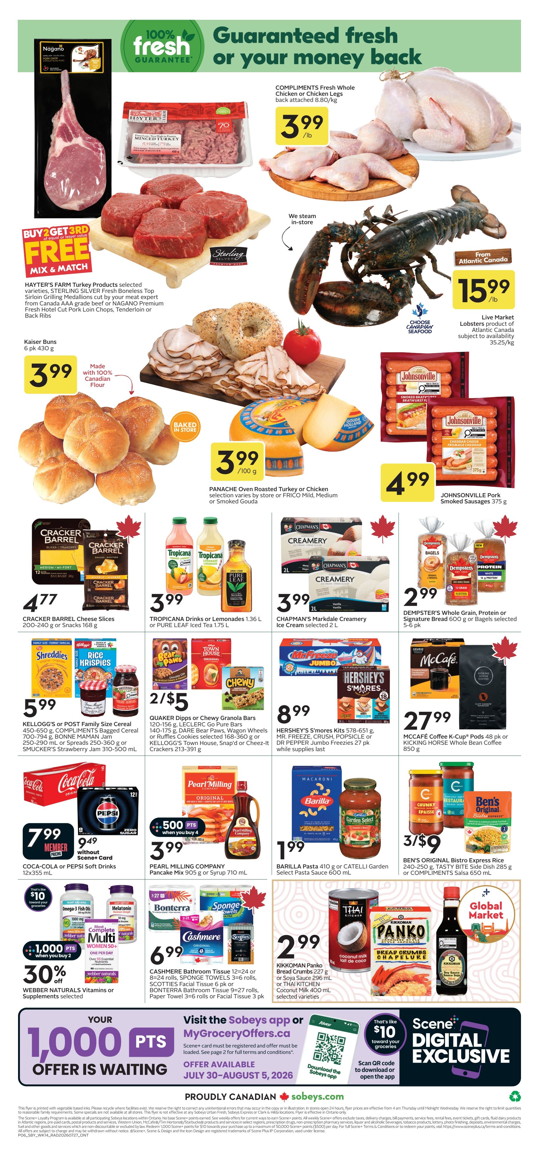 Sobeys (ON) Flyer July 30 to August 5