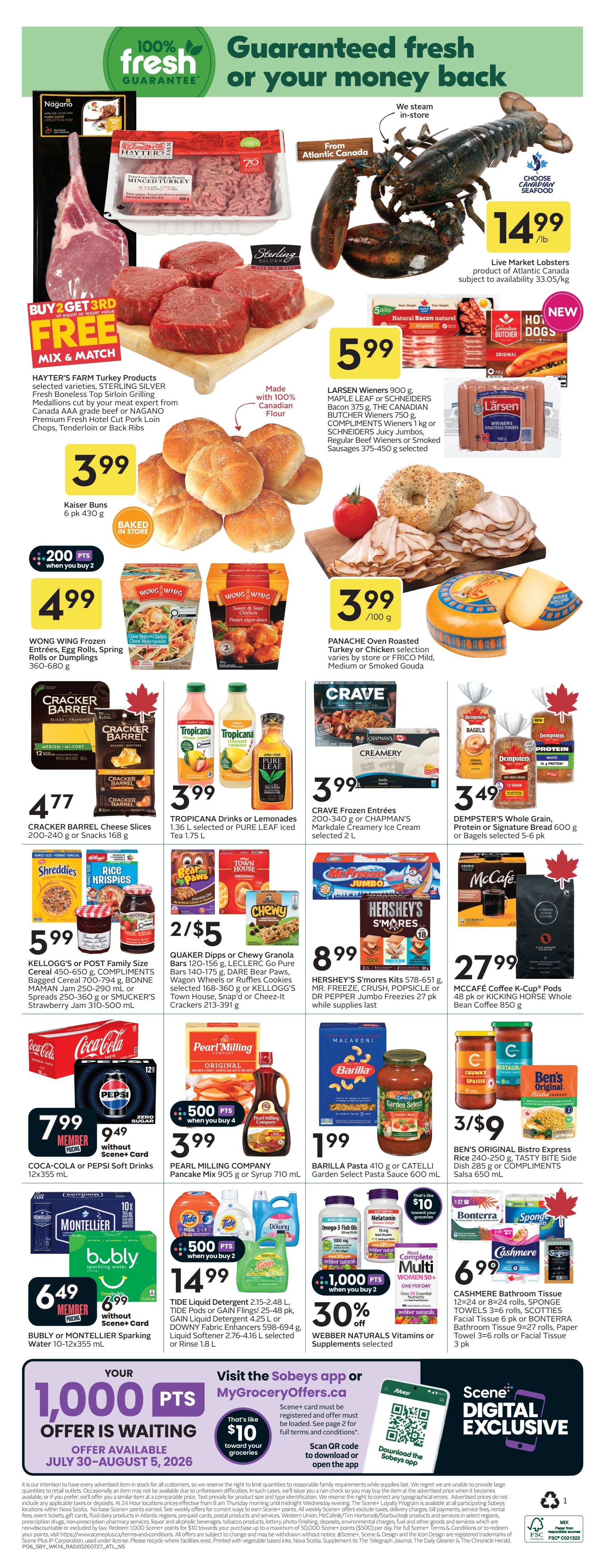 Sobeys (Atlantic) Flyer July 30 to August 5