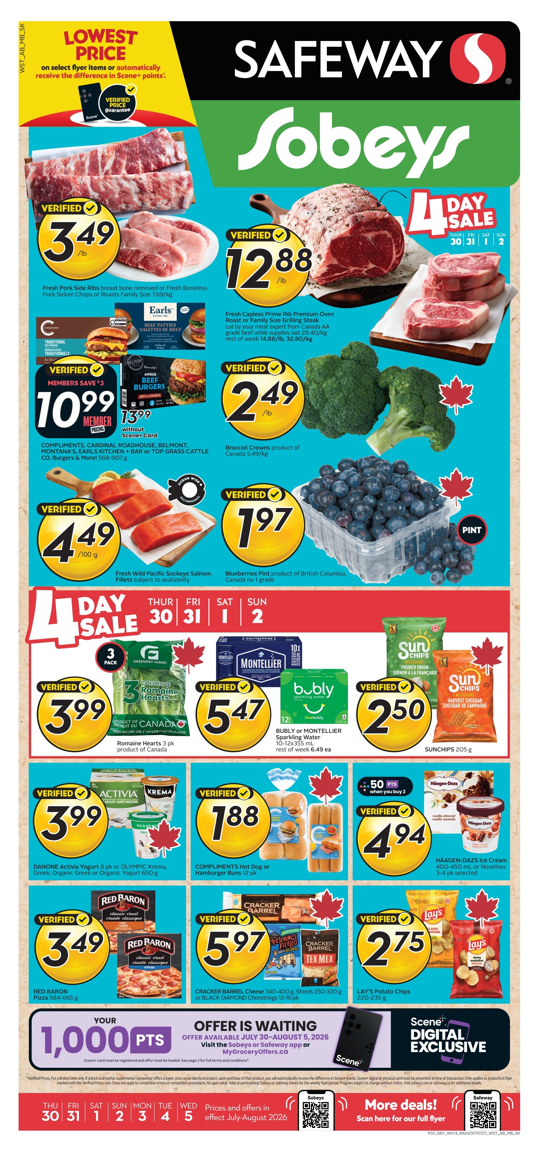 Sobeys/Safeway (SK & MB) Flyer July 30 to August 5