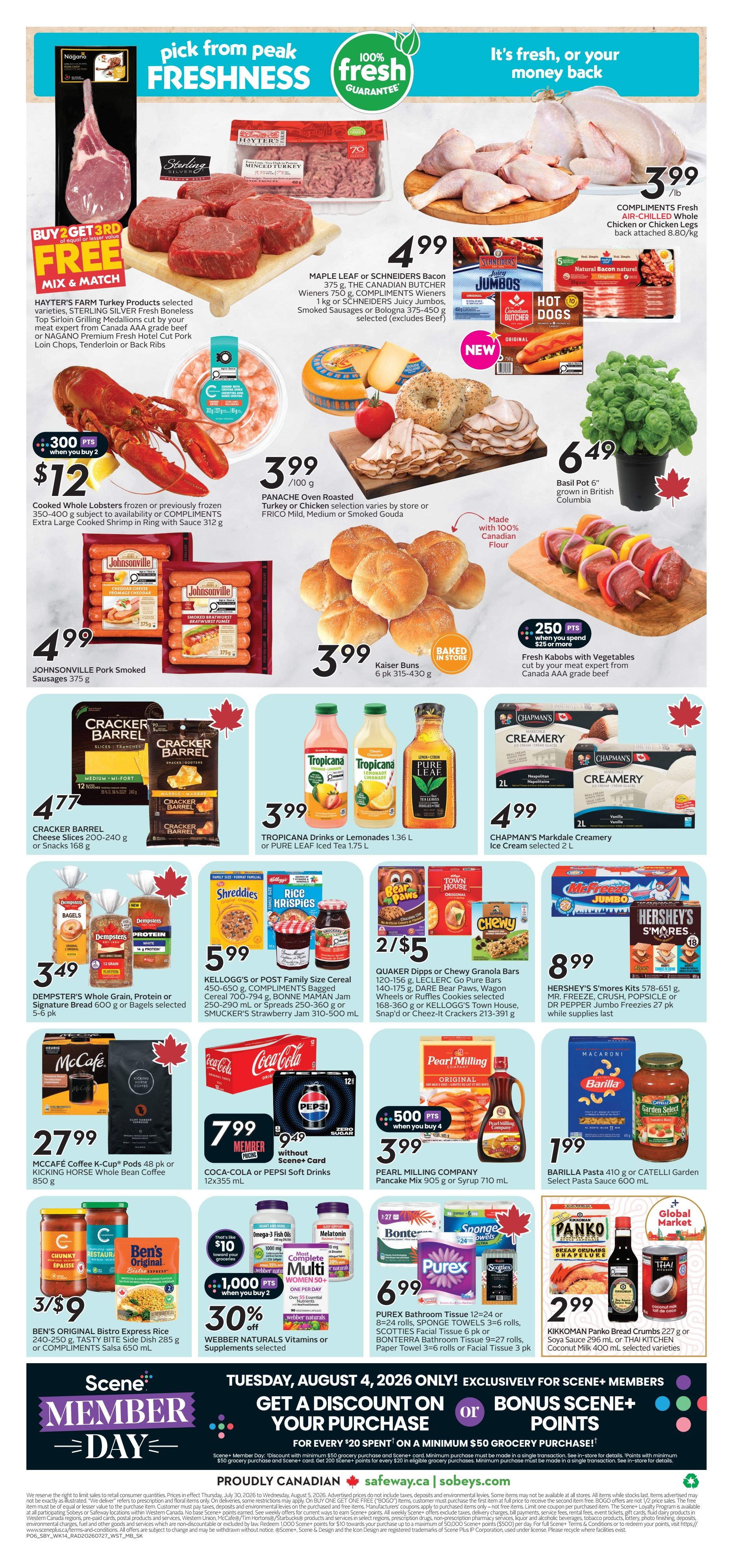 Sobeys/Safeway (SK & MB) Flyer July 30 to August 5