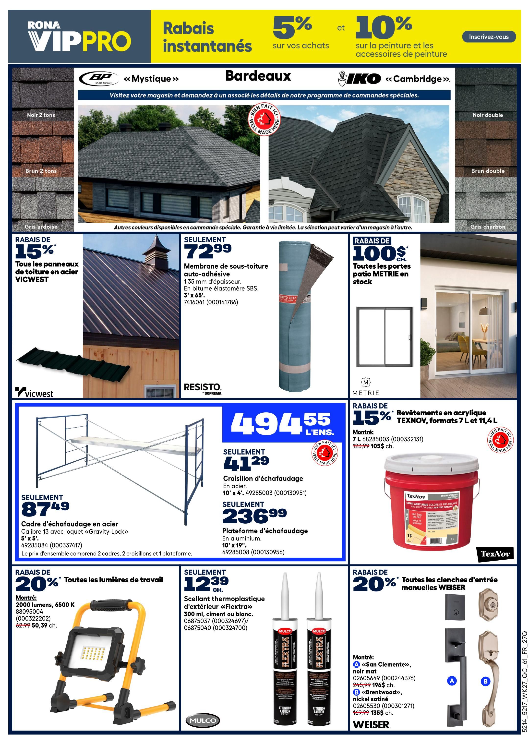 Rona & Rona+ (QC) Flyer July 30 to August 5