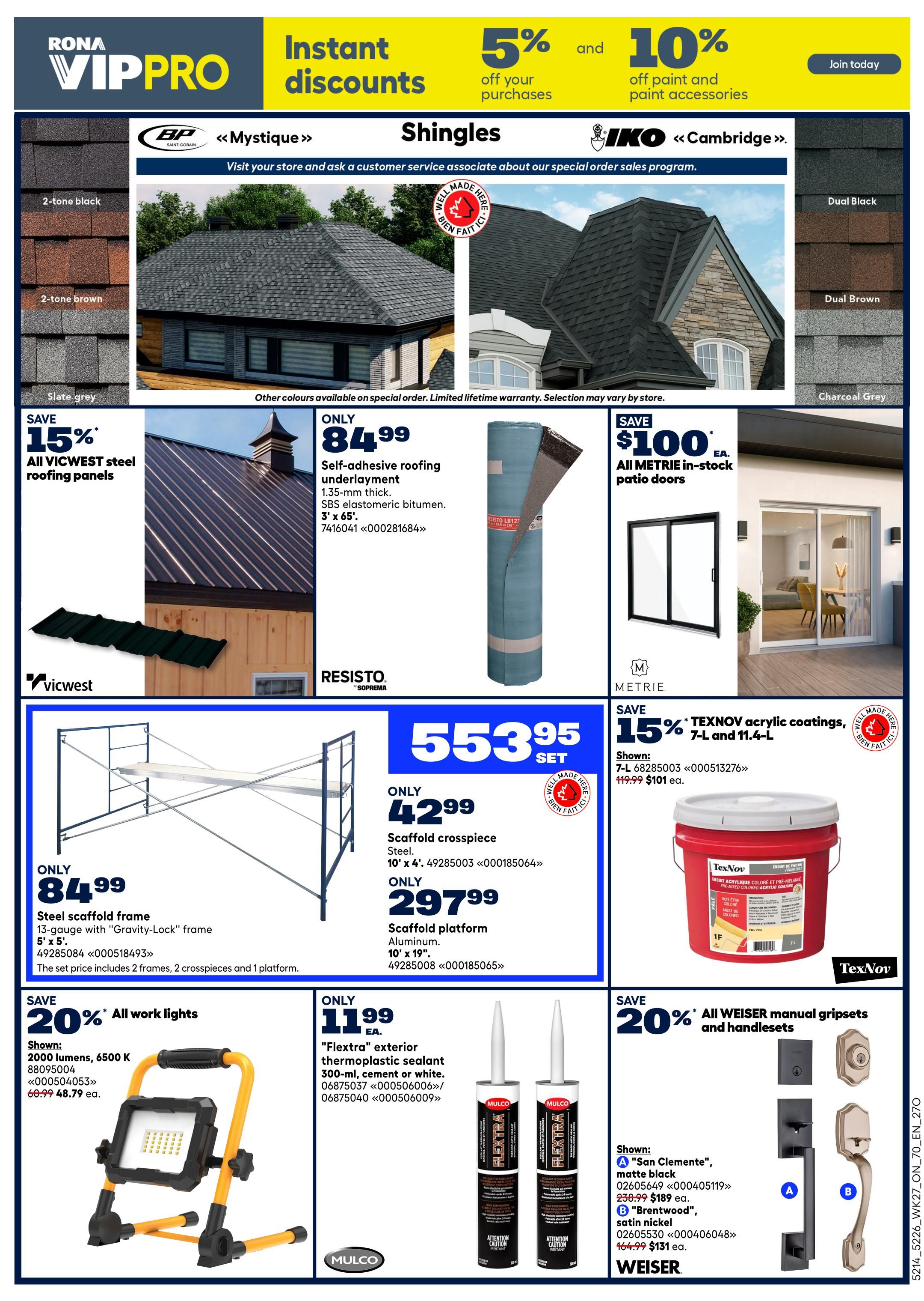 Rona & Rona+ (ON) Flyer July 30 to August 5