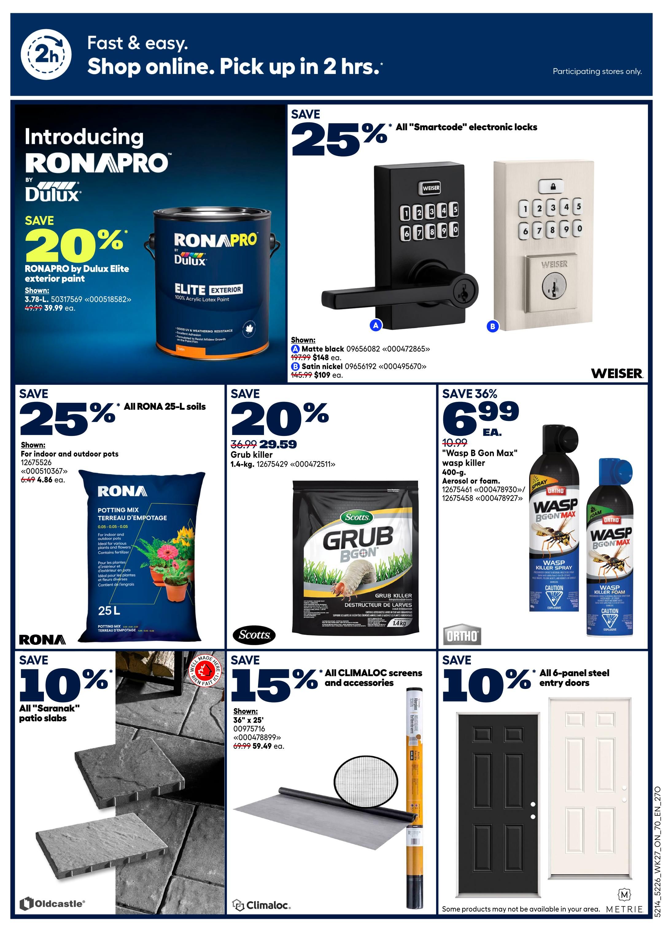 Rona & Rona+ (ON) Flyer July 30 to August 5
