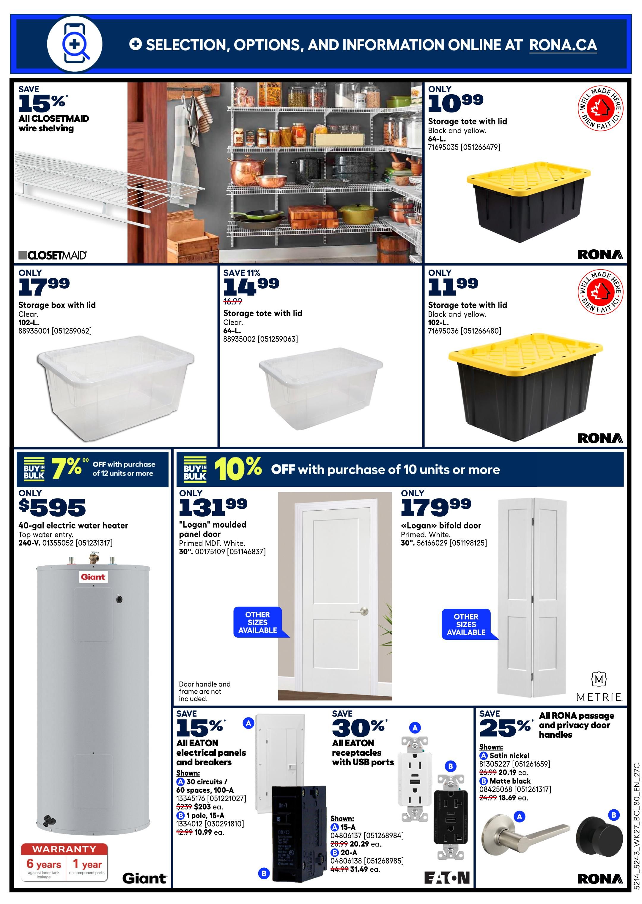 Rona & Rona+ (BC) Flyer July 30 to August 5