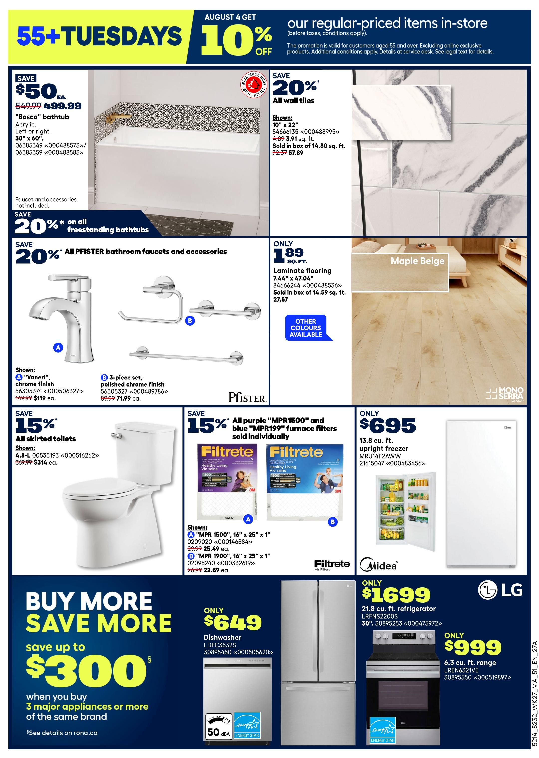 Rona & Rona+ (Atlantic) Flyer July 30 to August 5