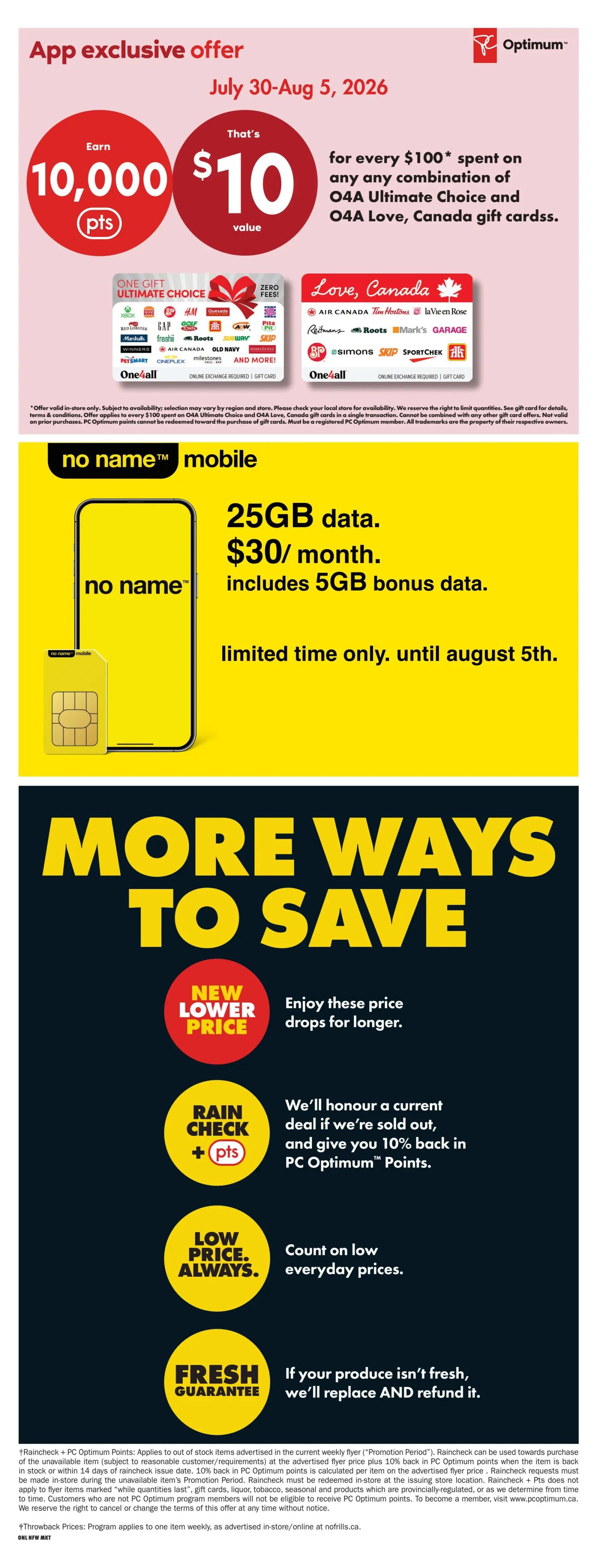 No Frills (West) Flyer July 30 to August 5