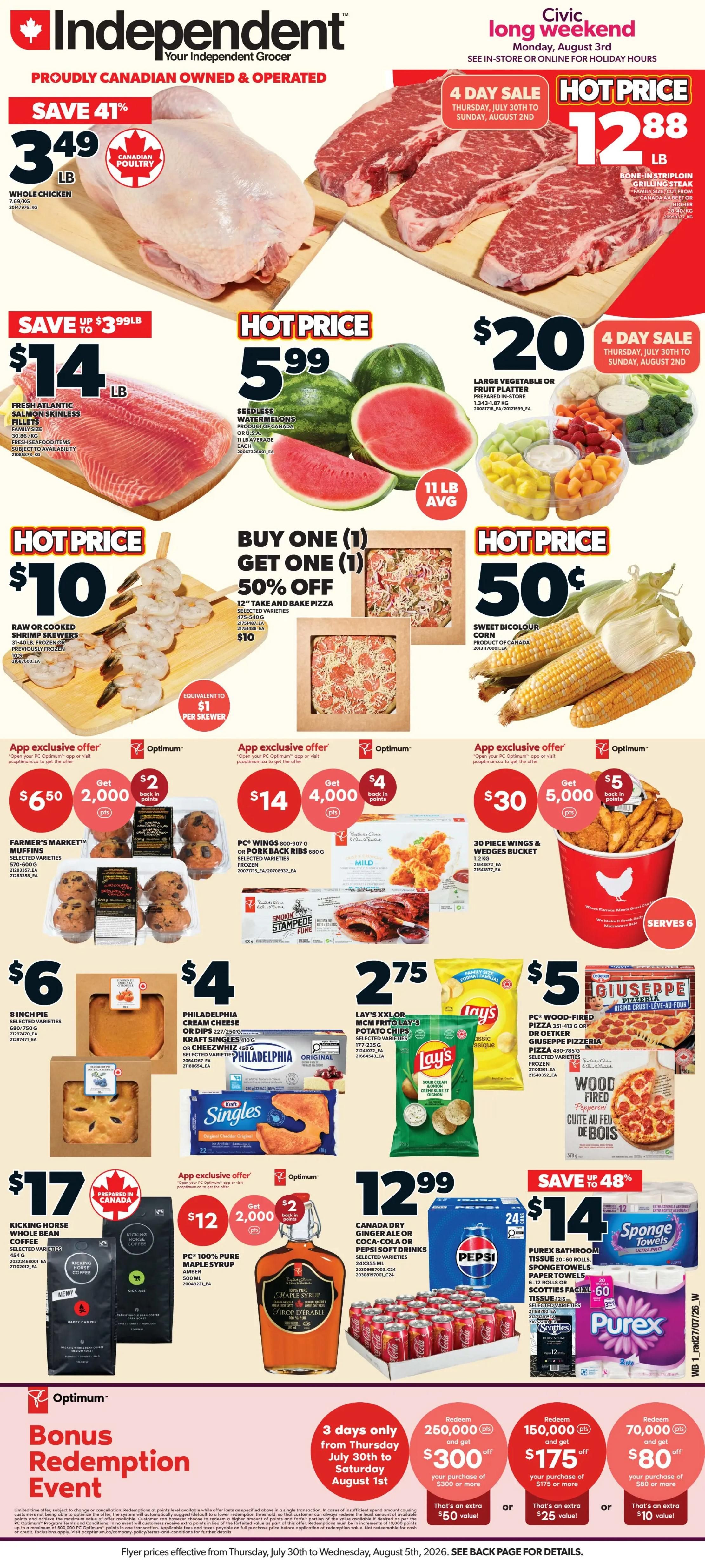 Independent Grocer (West) Flyer July 30 to August 5