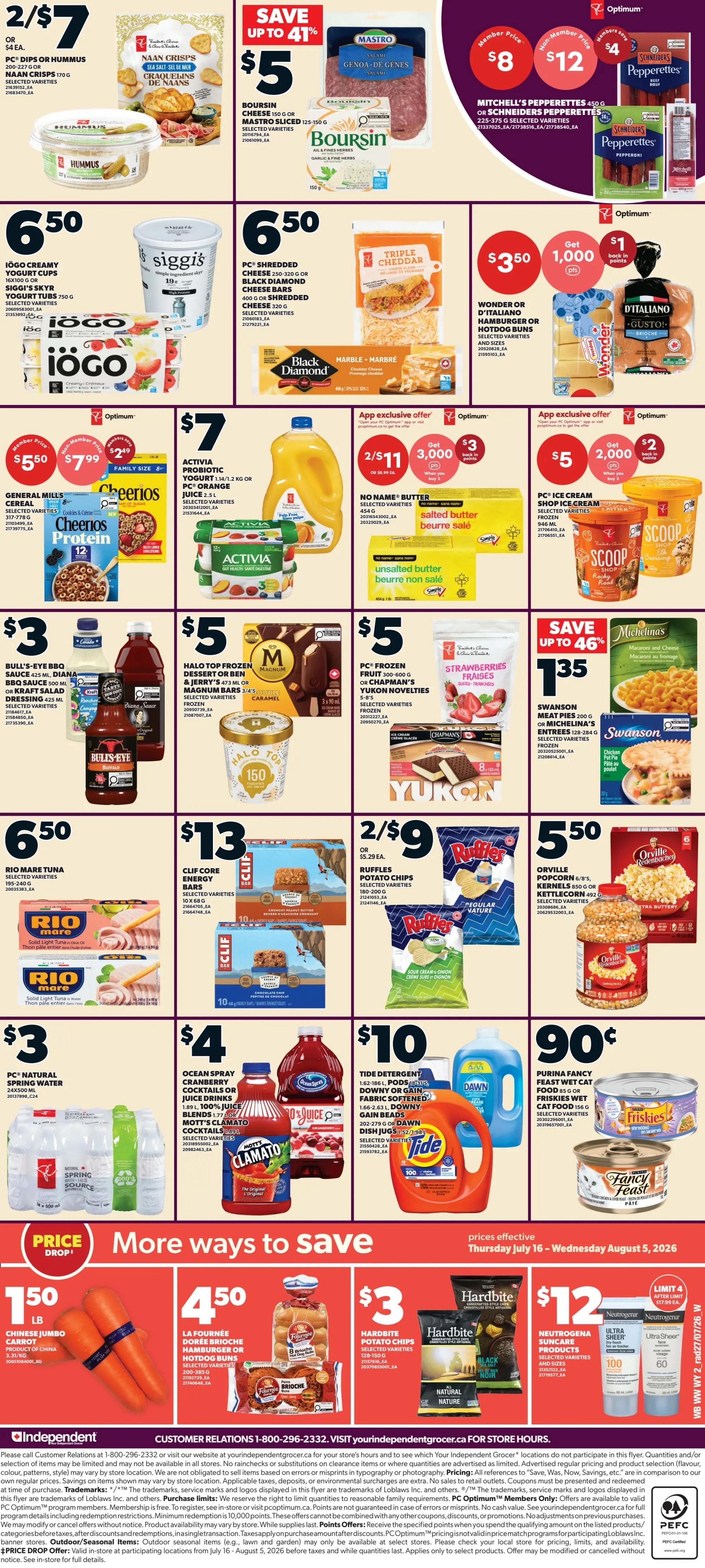 Independent Grocer (West) Flyer July 30 to August 5