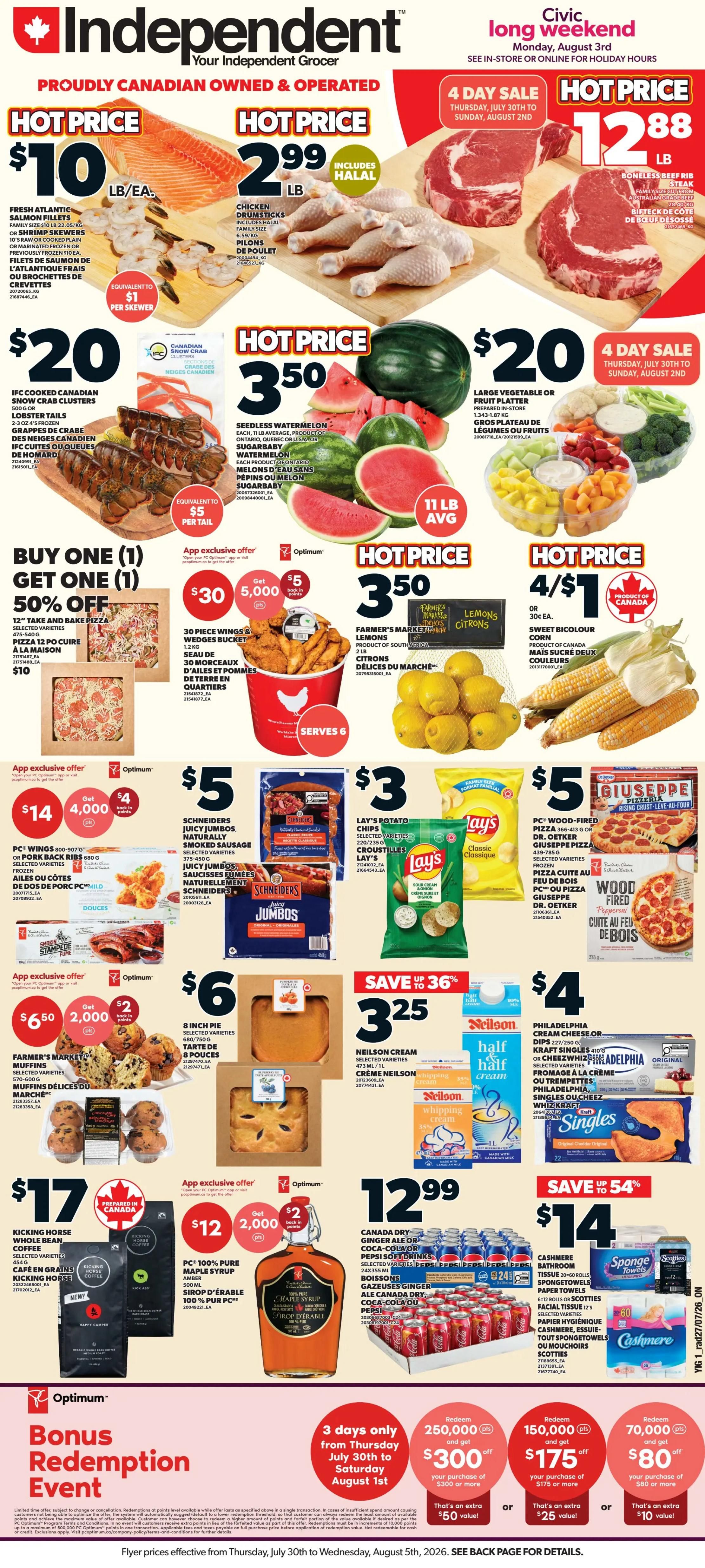 Independent Grocer (ON) Flyer July 30 to August 5