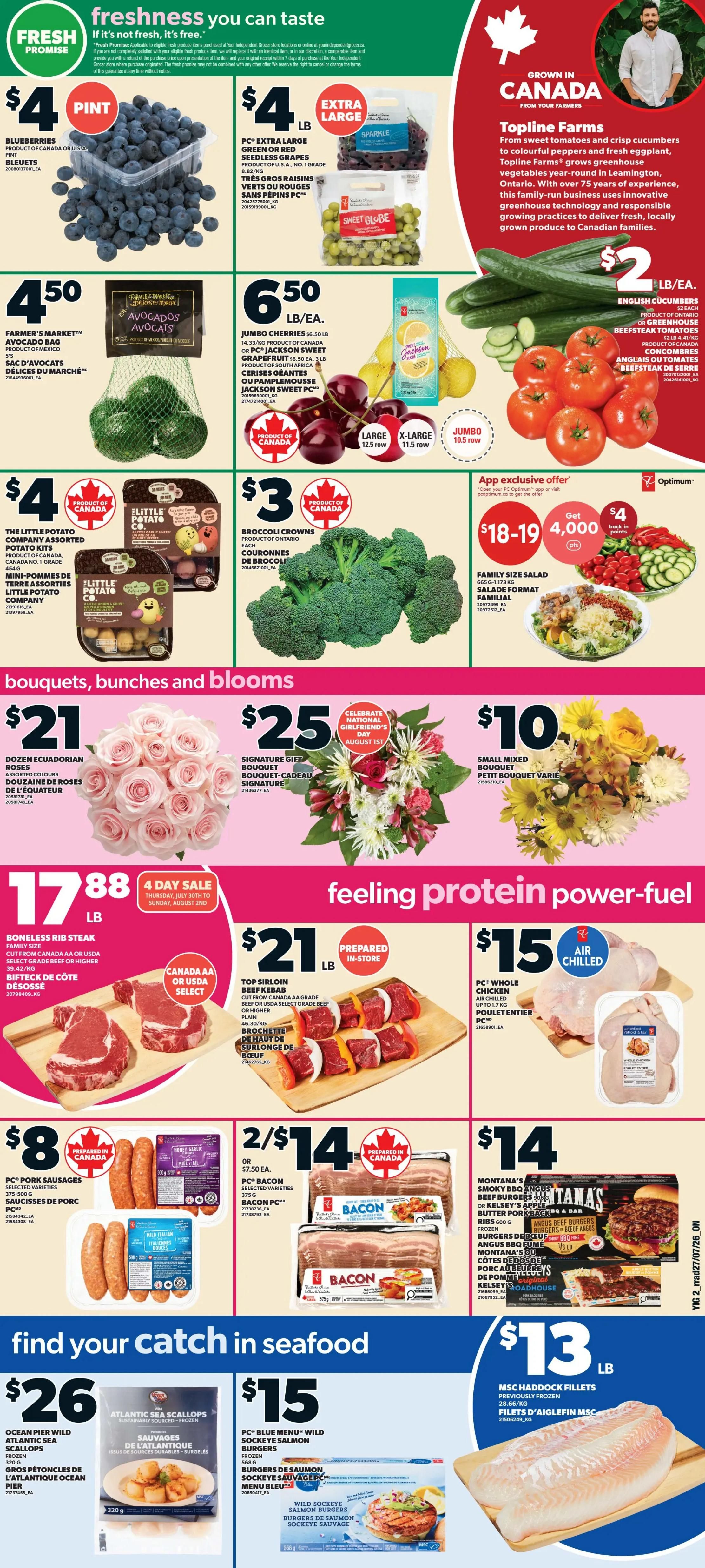 Independent Grocer (ON) Flyer July 30 to August 5