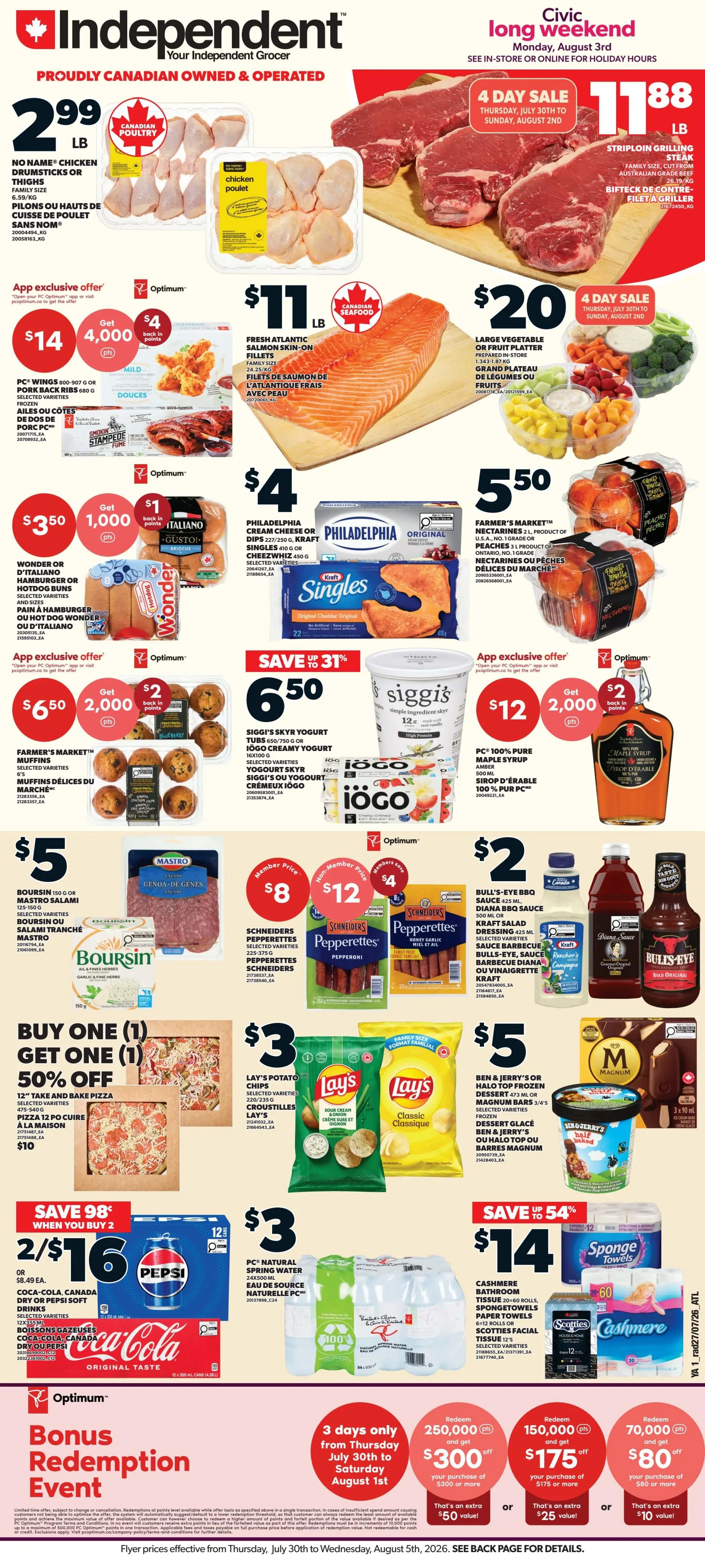 Independent Grocer (Atlantic) Flyer July 30 to August 5