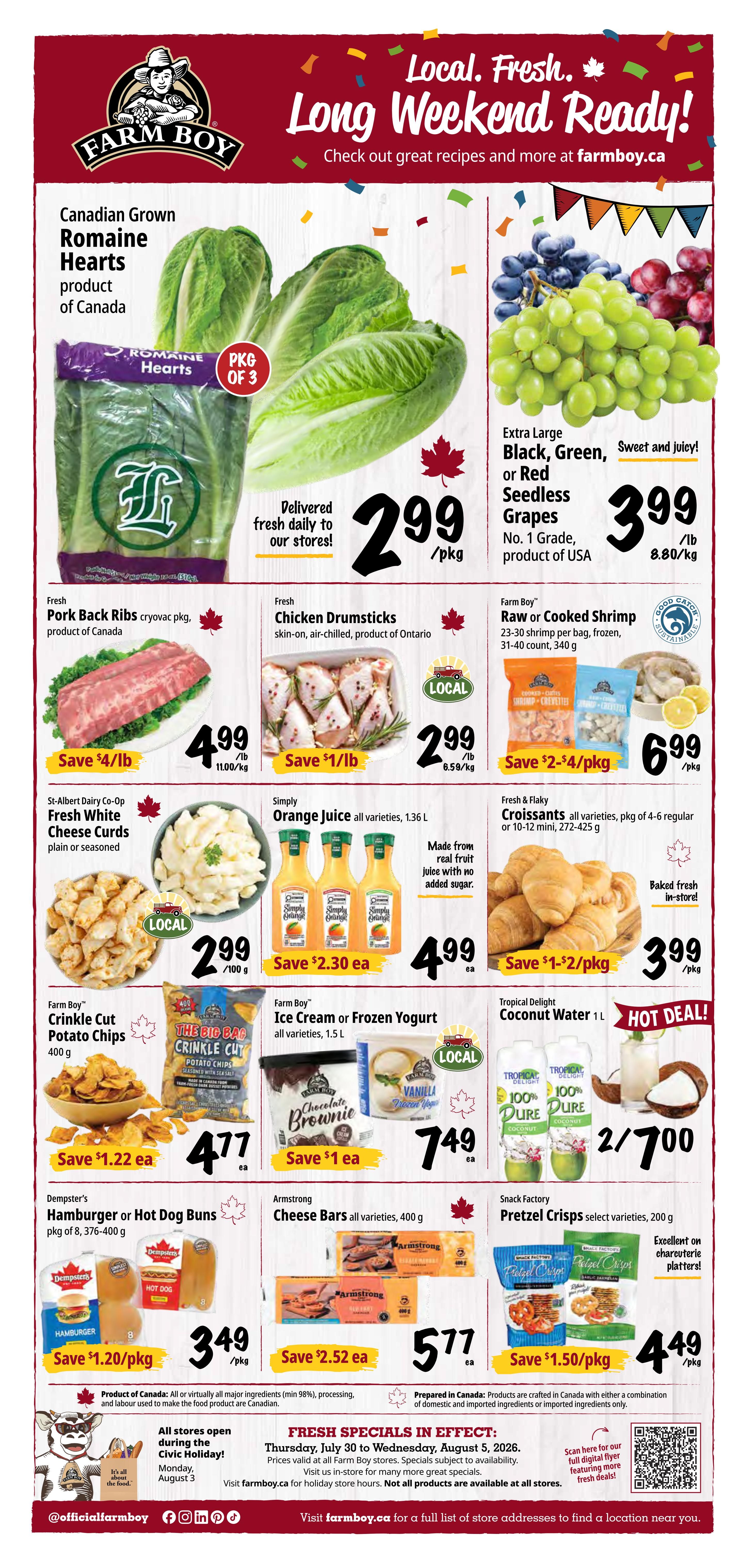 Farm Boy Flyer July 30 to August 5