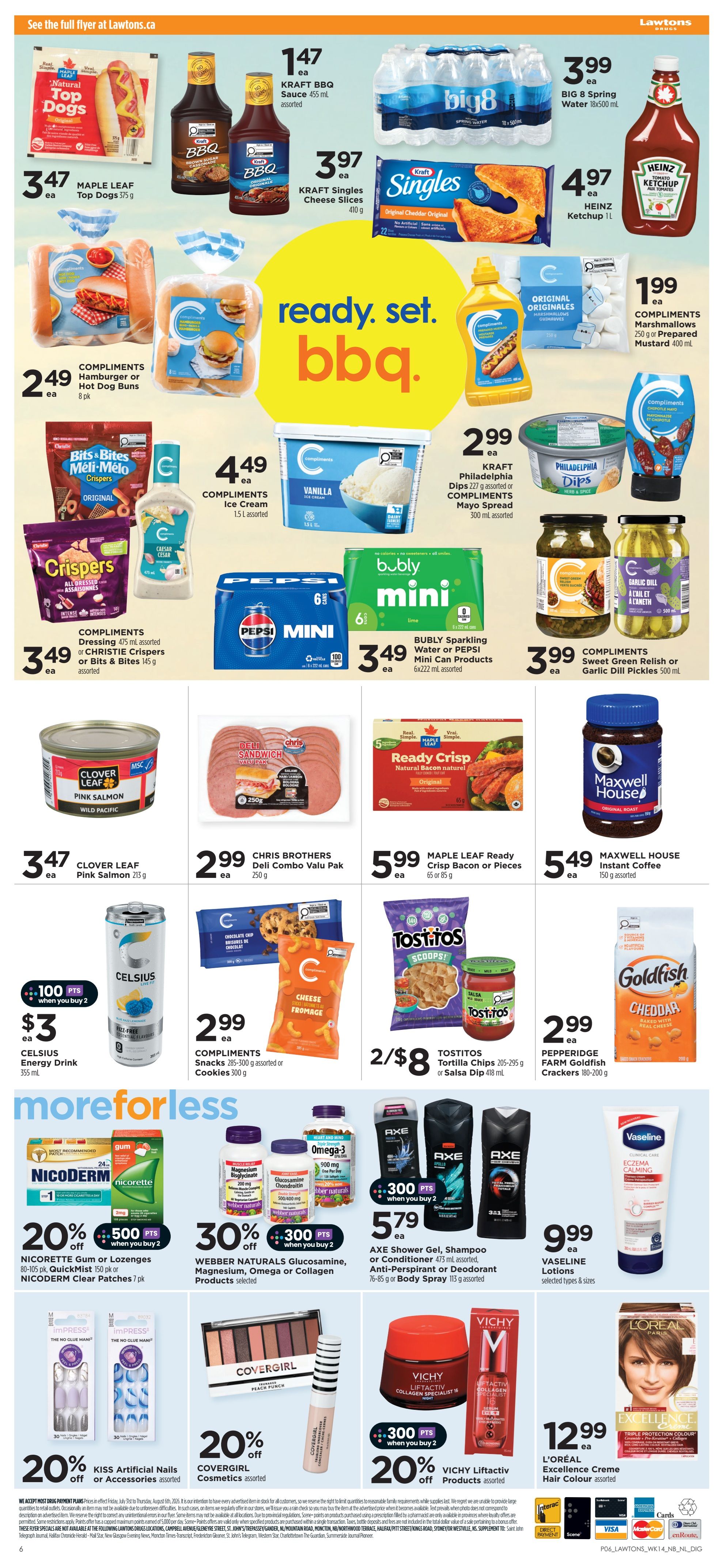 Lawtons Drugs (NB, NL) Flyer July 31 to August 6