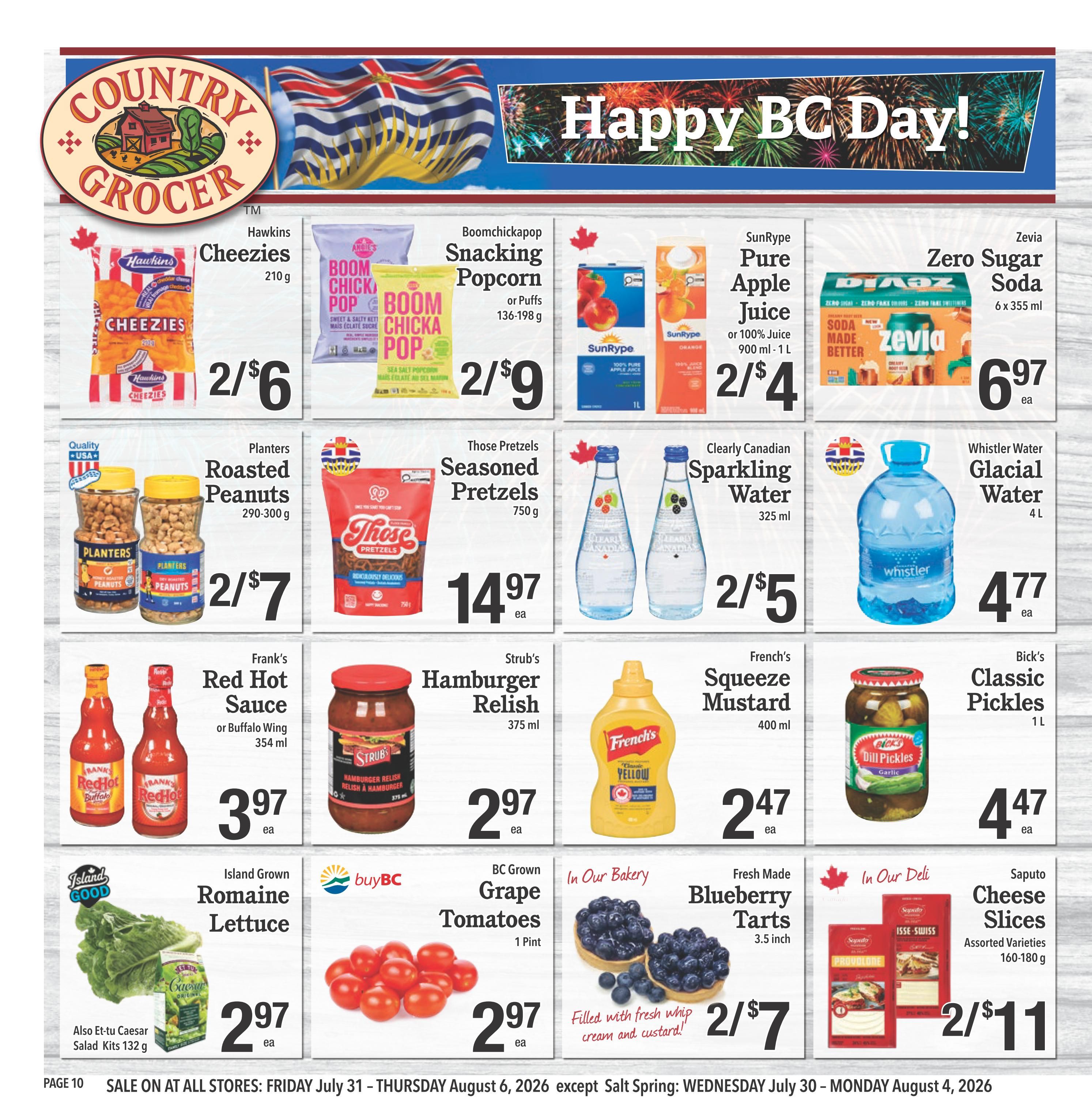 Country Grocer Flyer July 31 to August 6