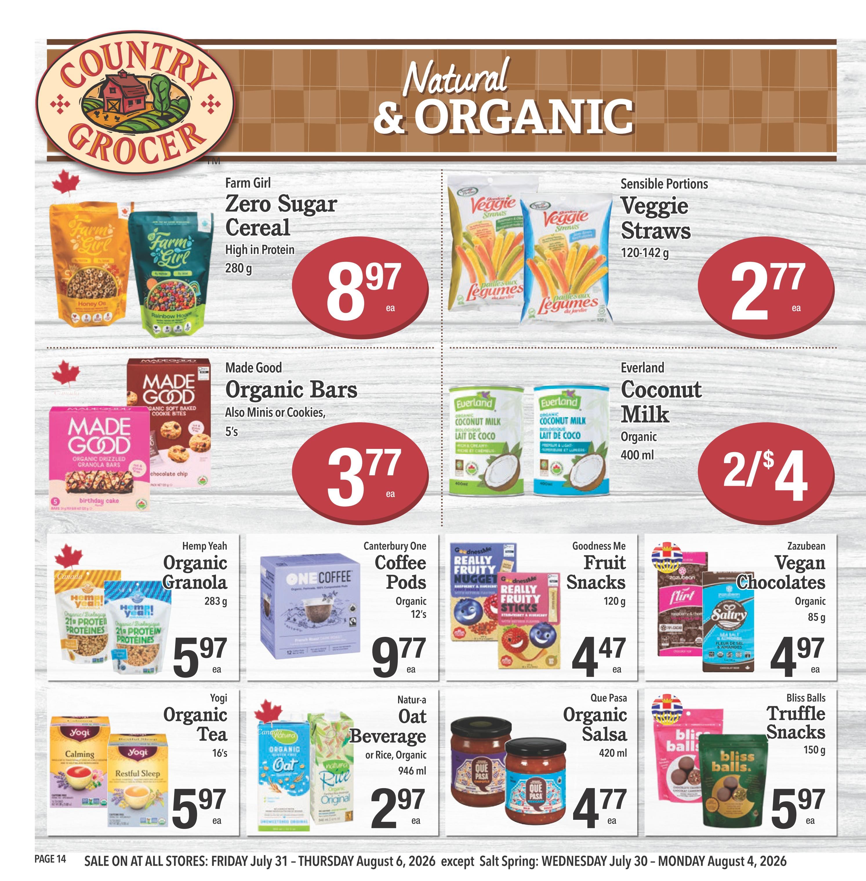 Country Grocer Flyer July 31 to August 6