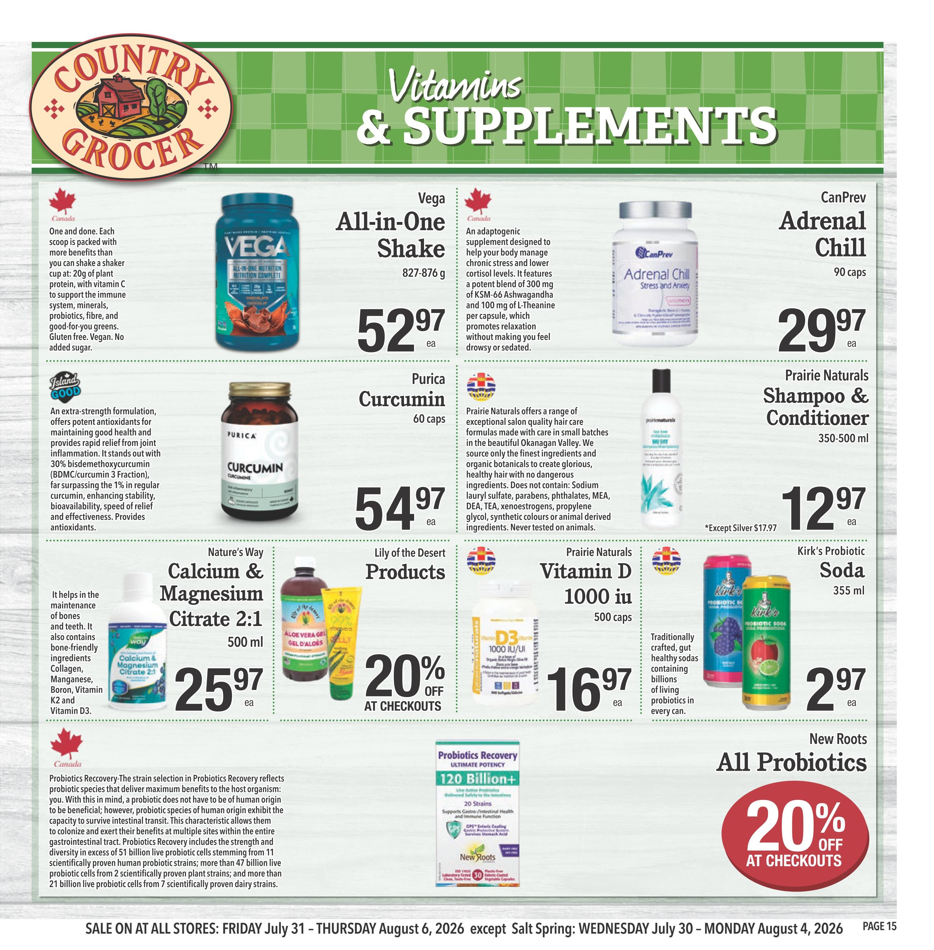 Country Grocer Flyer July 31 to August 6