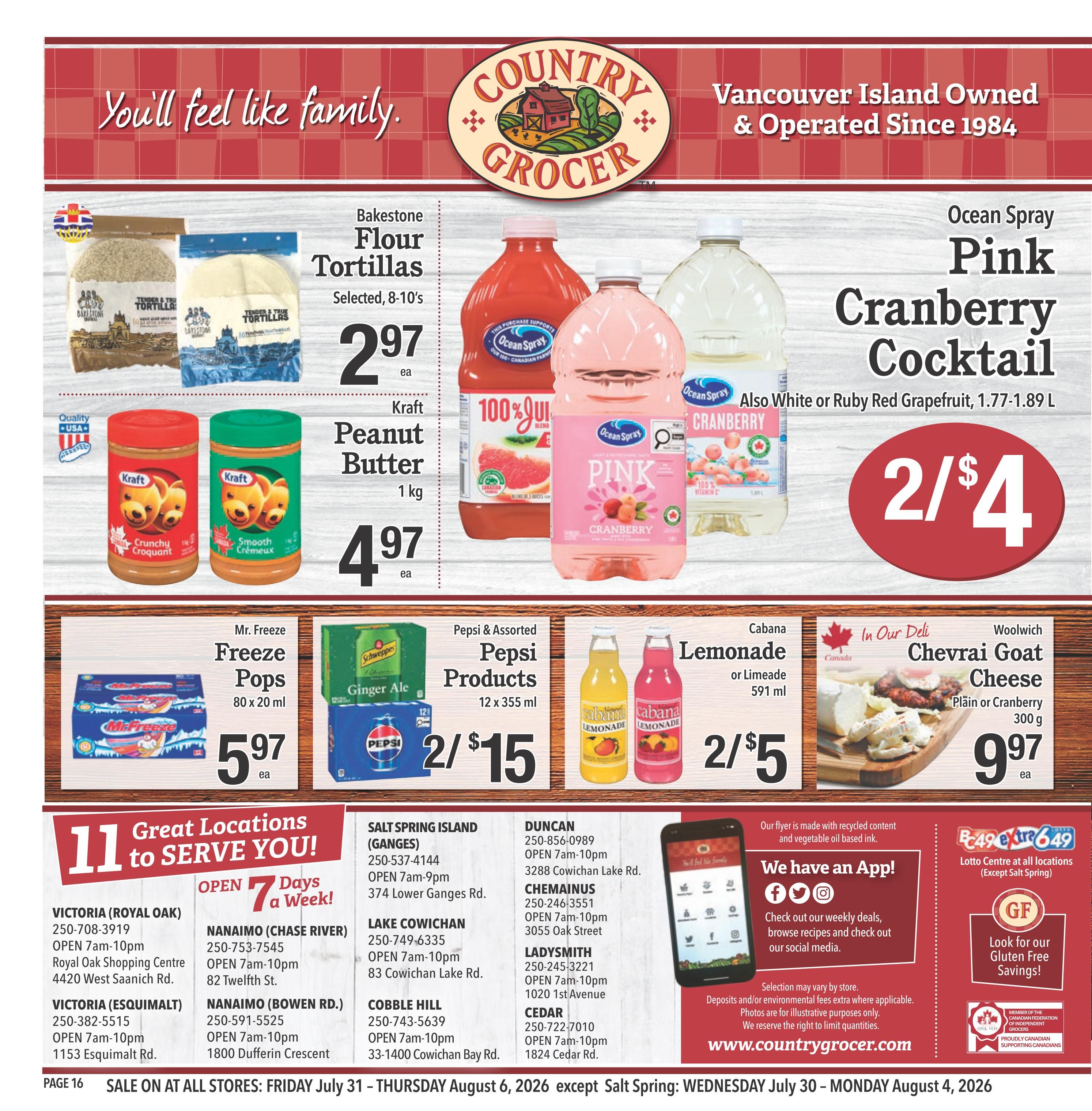 Country Grocer Flyer July 31 to August 6