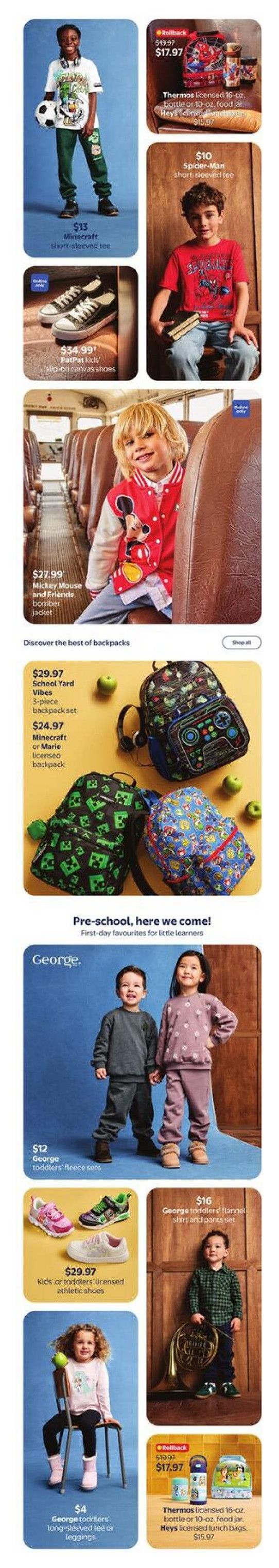 Walmart Back To School Flyer July 30 to September 16