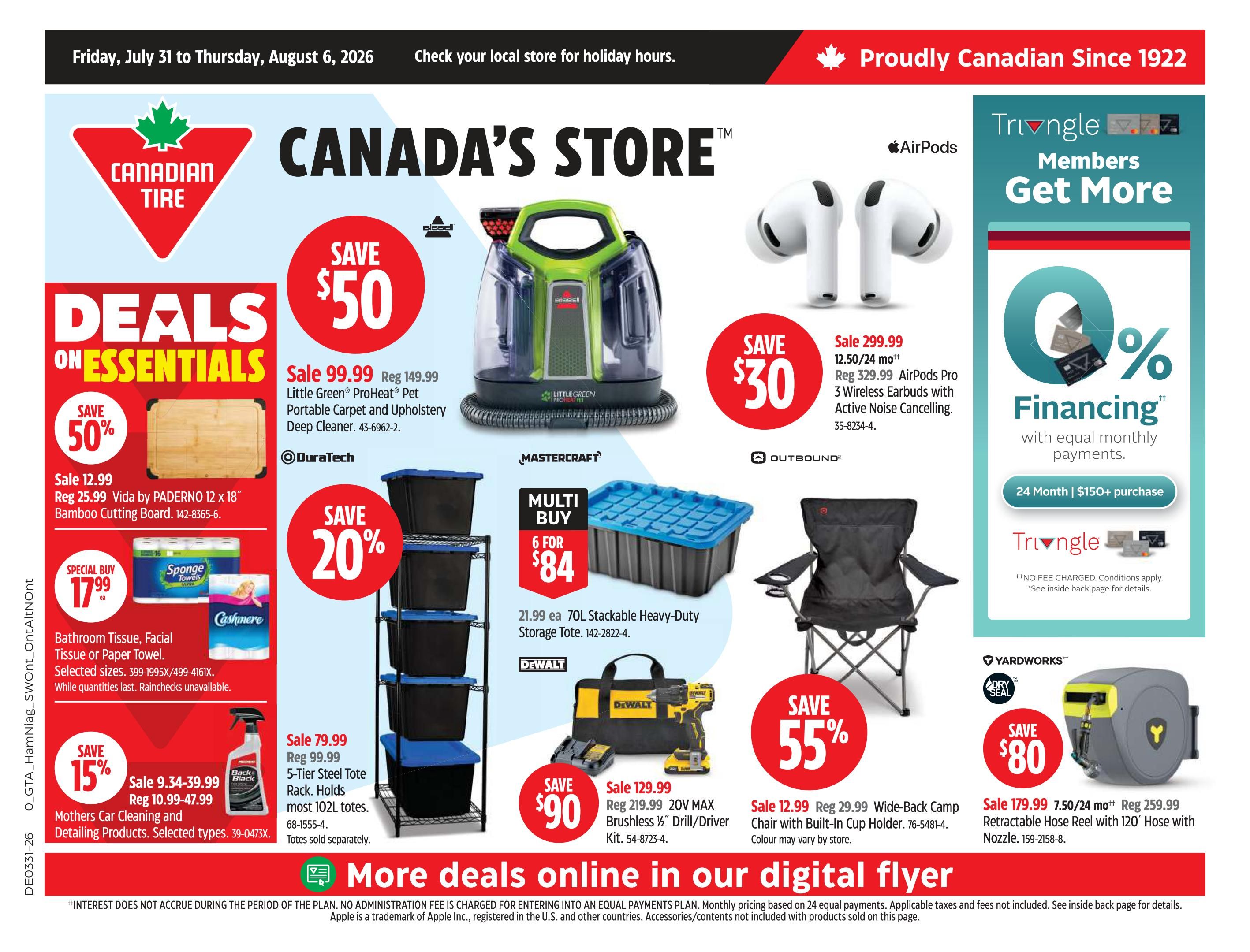 Canadian Tire (ON) Flyer July 31 to August 6