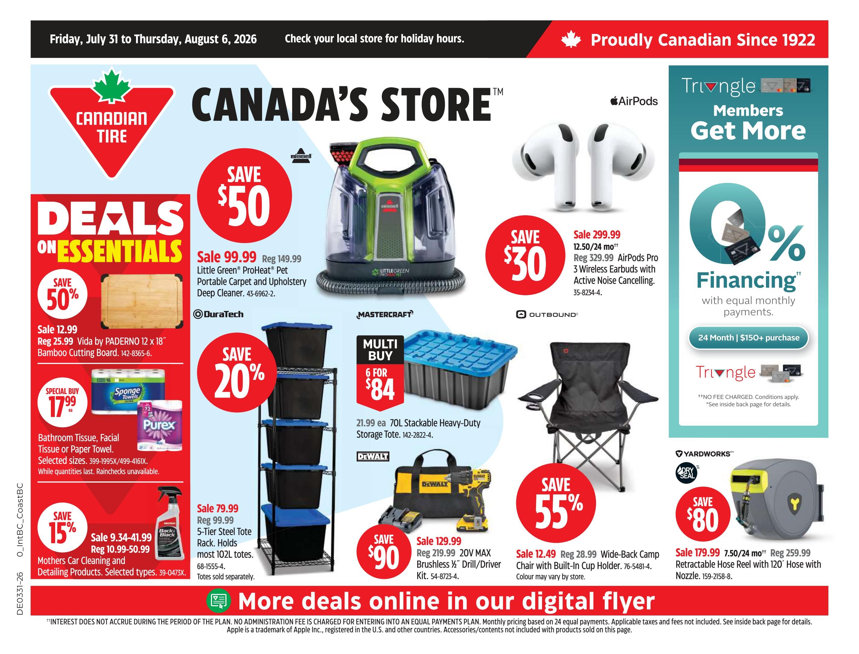 Canadian Tire (West) Flyer July 31 to August 6