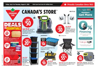 Canadian Tire (West) Flyer July 31 to August 6