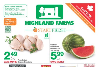 Highland Farms Flyer July 30 to August 5