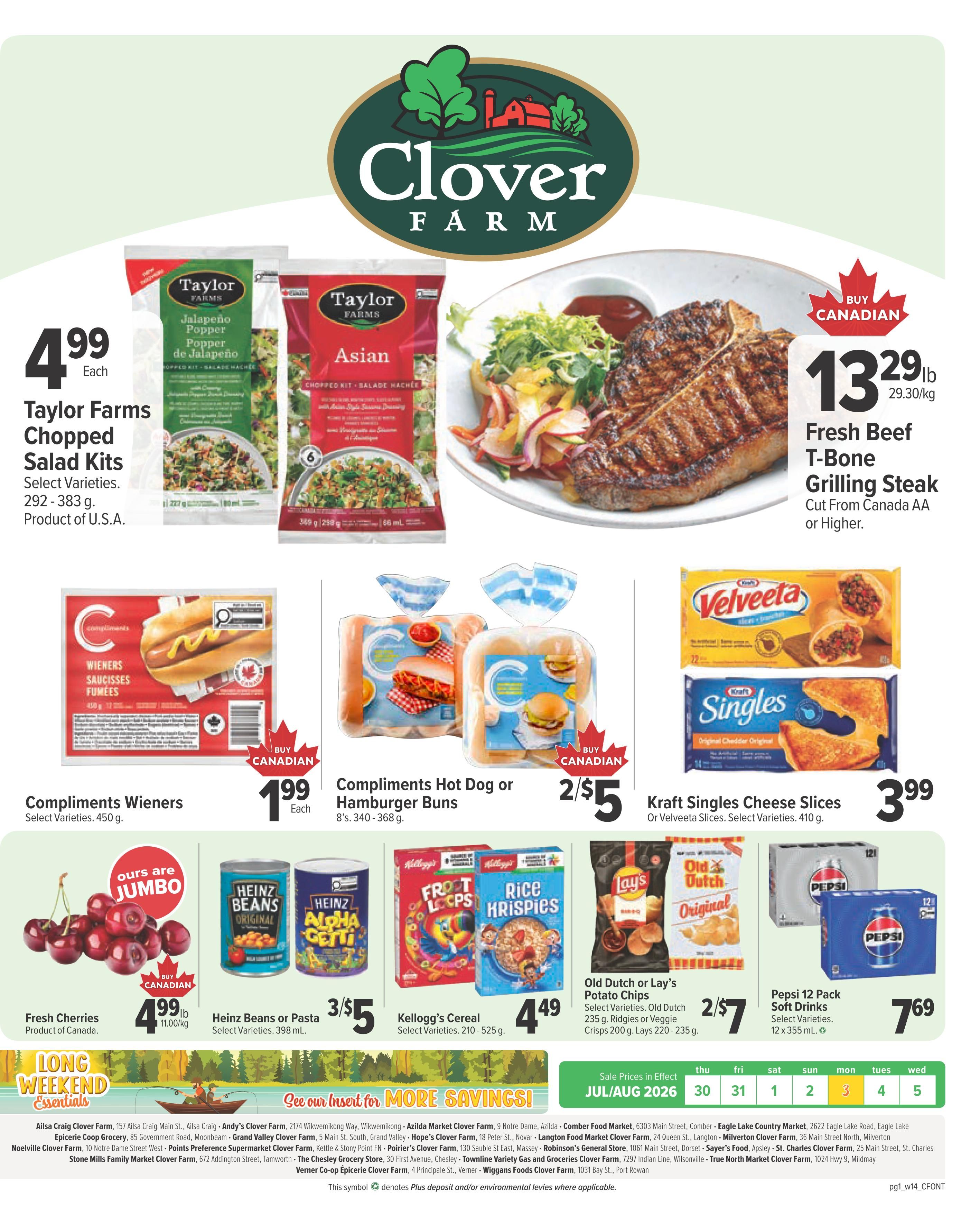 Clover Farm (ON) Flyer July 30 to August 5