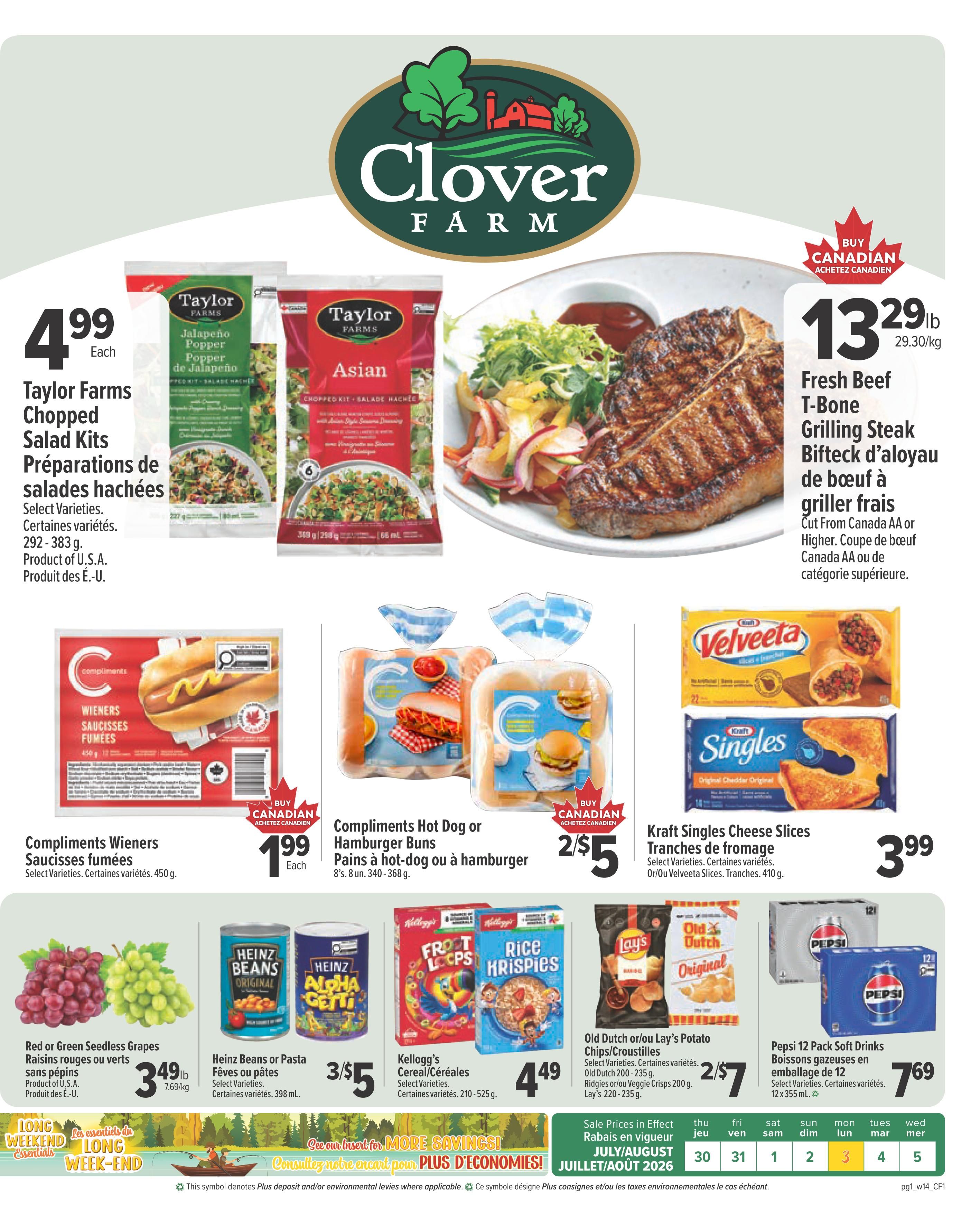 Clover Farm (Atlantic) Flyer July 30 to August 5