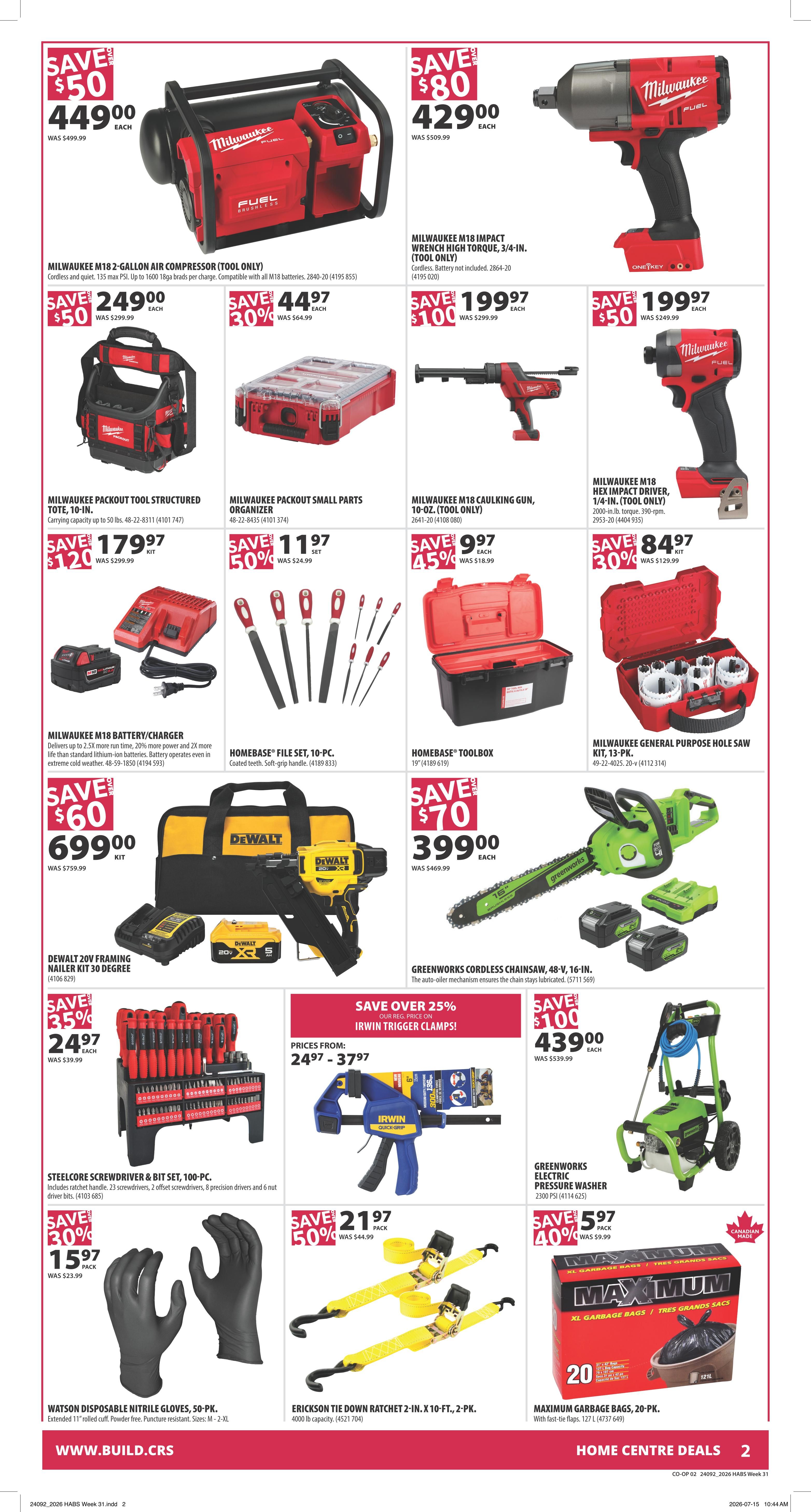 Co-op (West) Home Centre Flyer July 30 to August 5