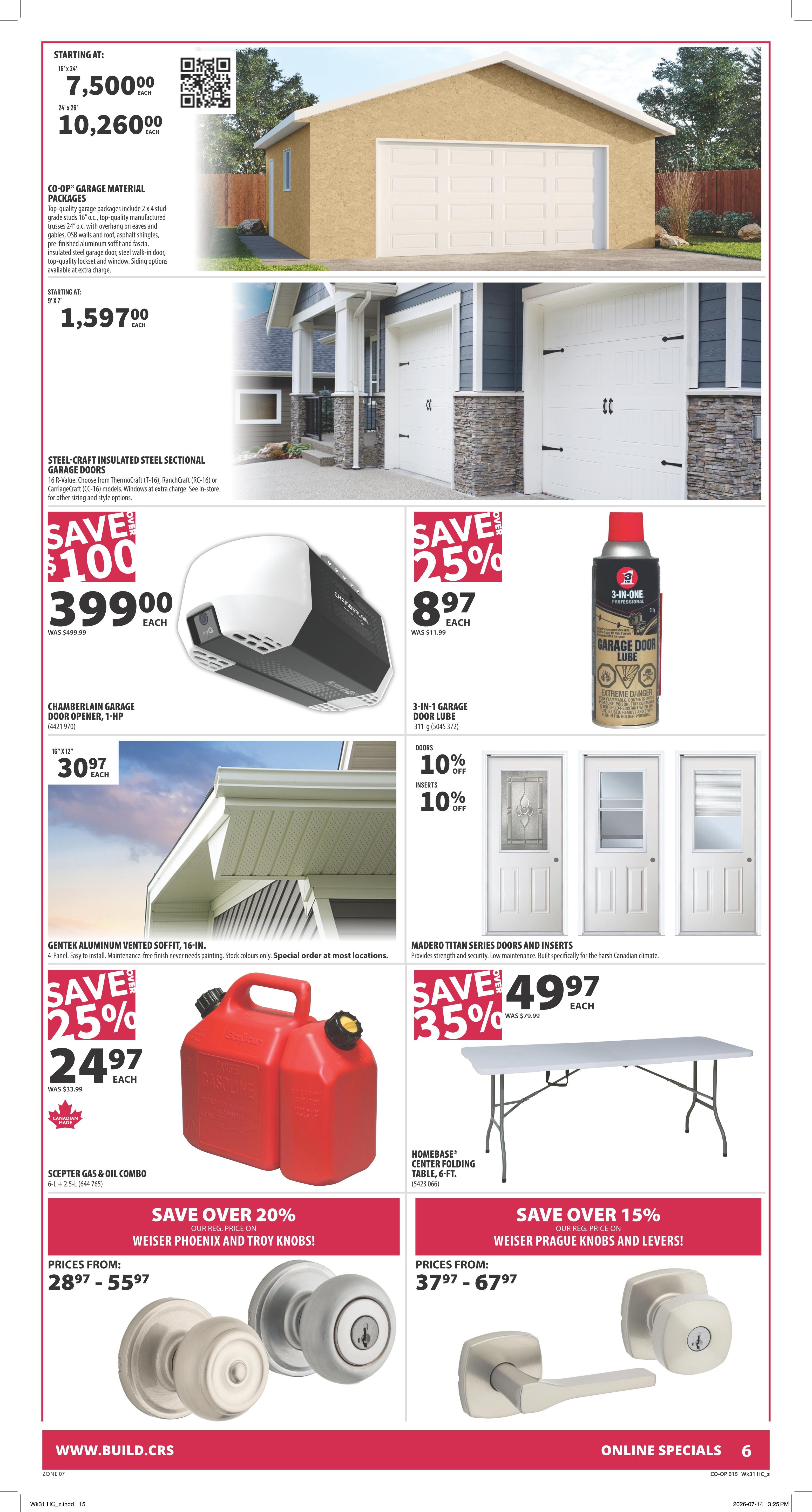 Co-op (West) Home Centre Flyer July 30 to August 5