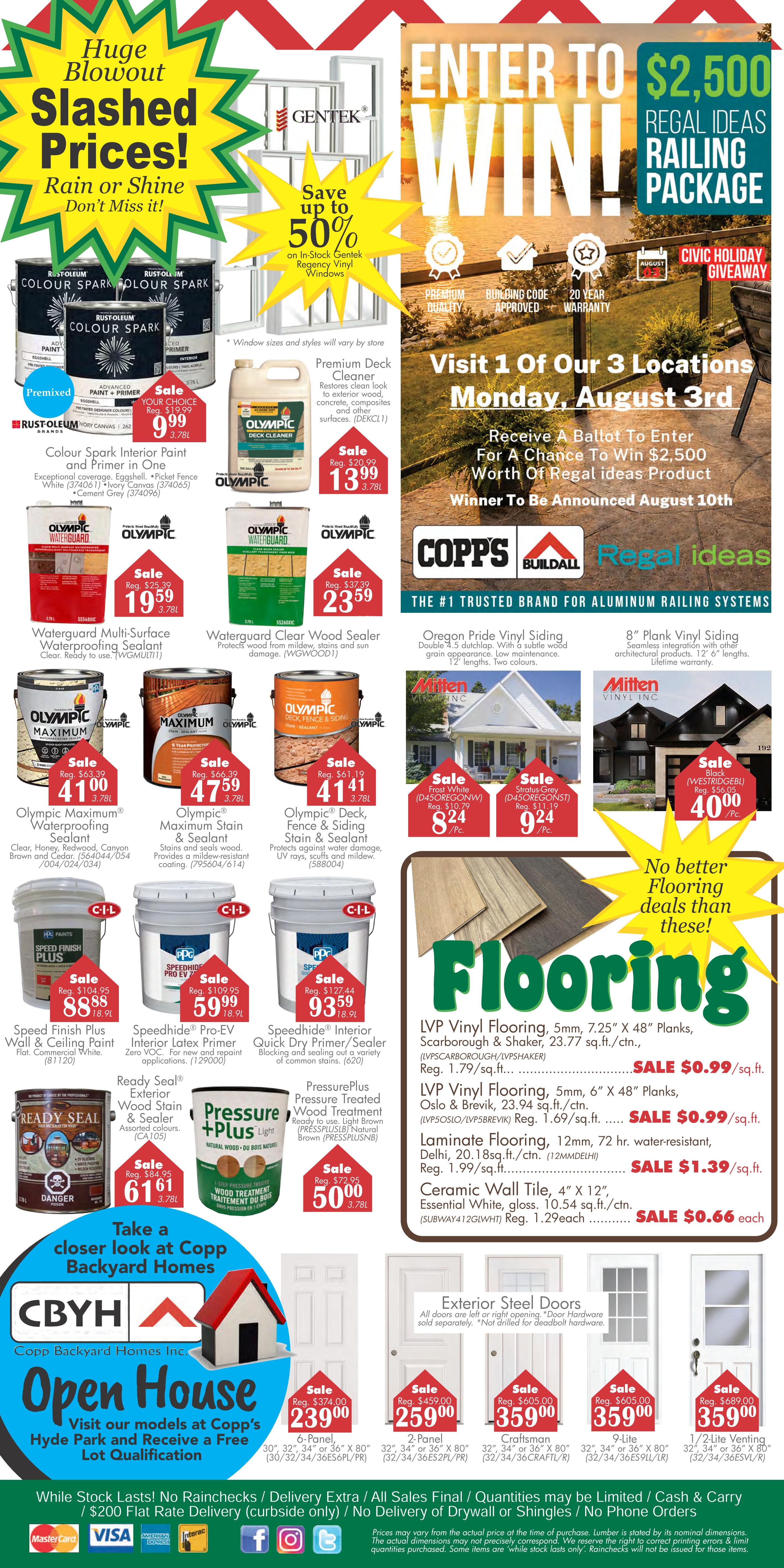 COPP’s Buildall Annual Yard Sale Flyer August 3