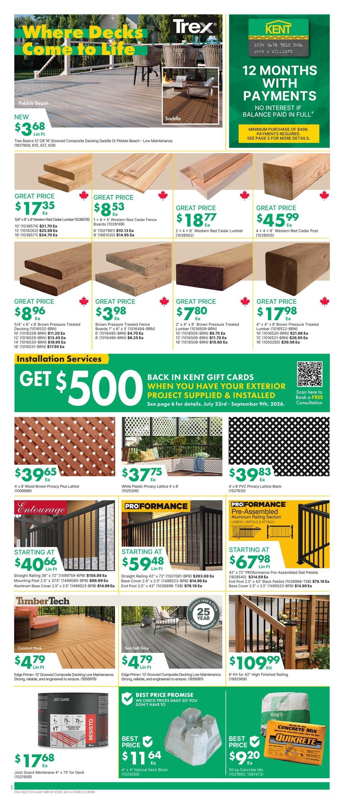 Kent Building Supplies Flyer July 30 to August 5