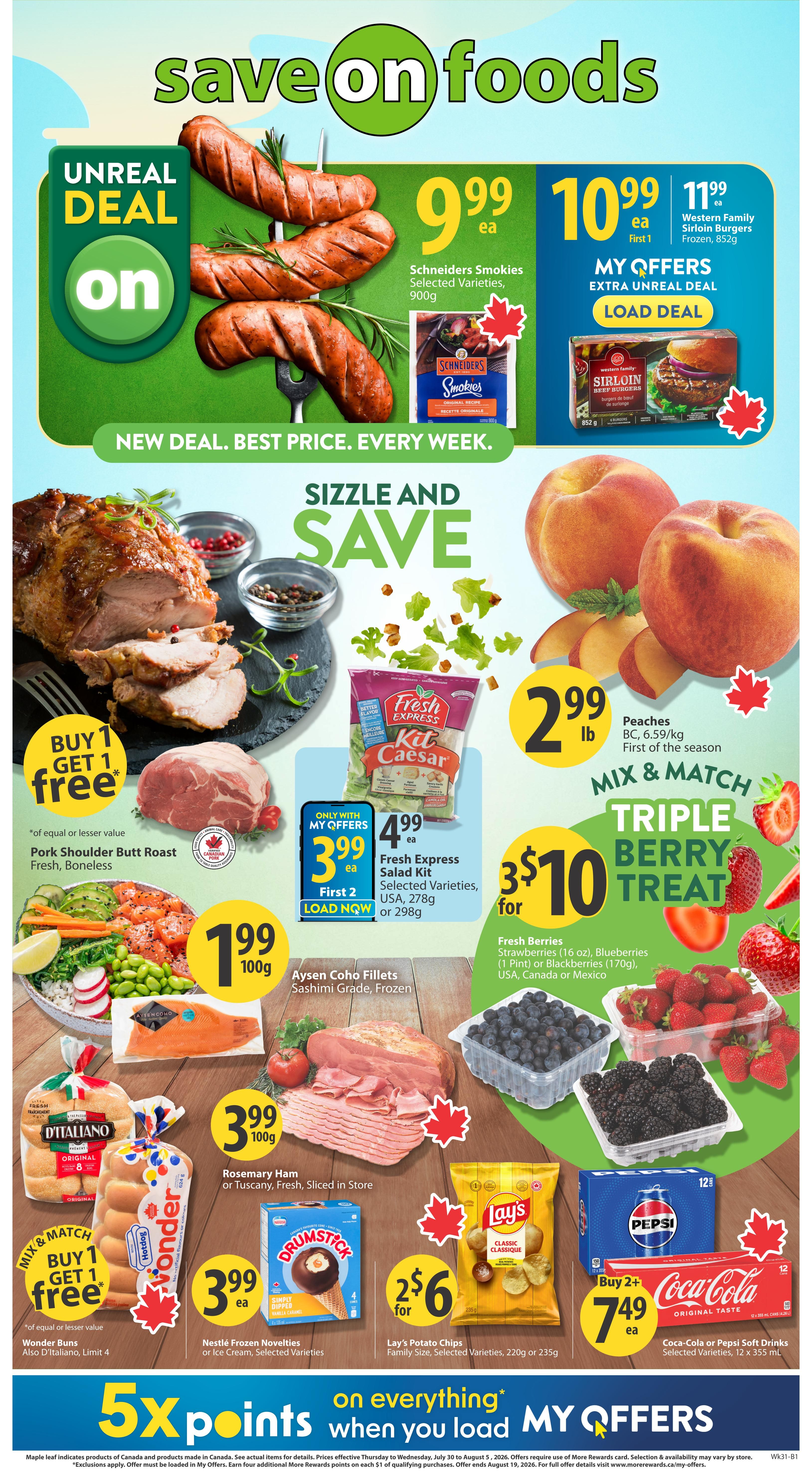 Save On Foods (AB) Flyer July 30 to August 5