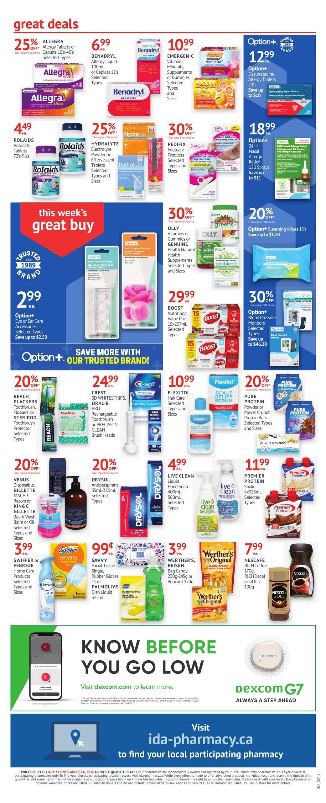 I.D.A. Flyer July 31 to August 6
