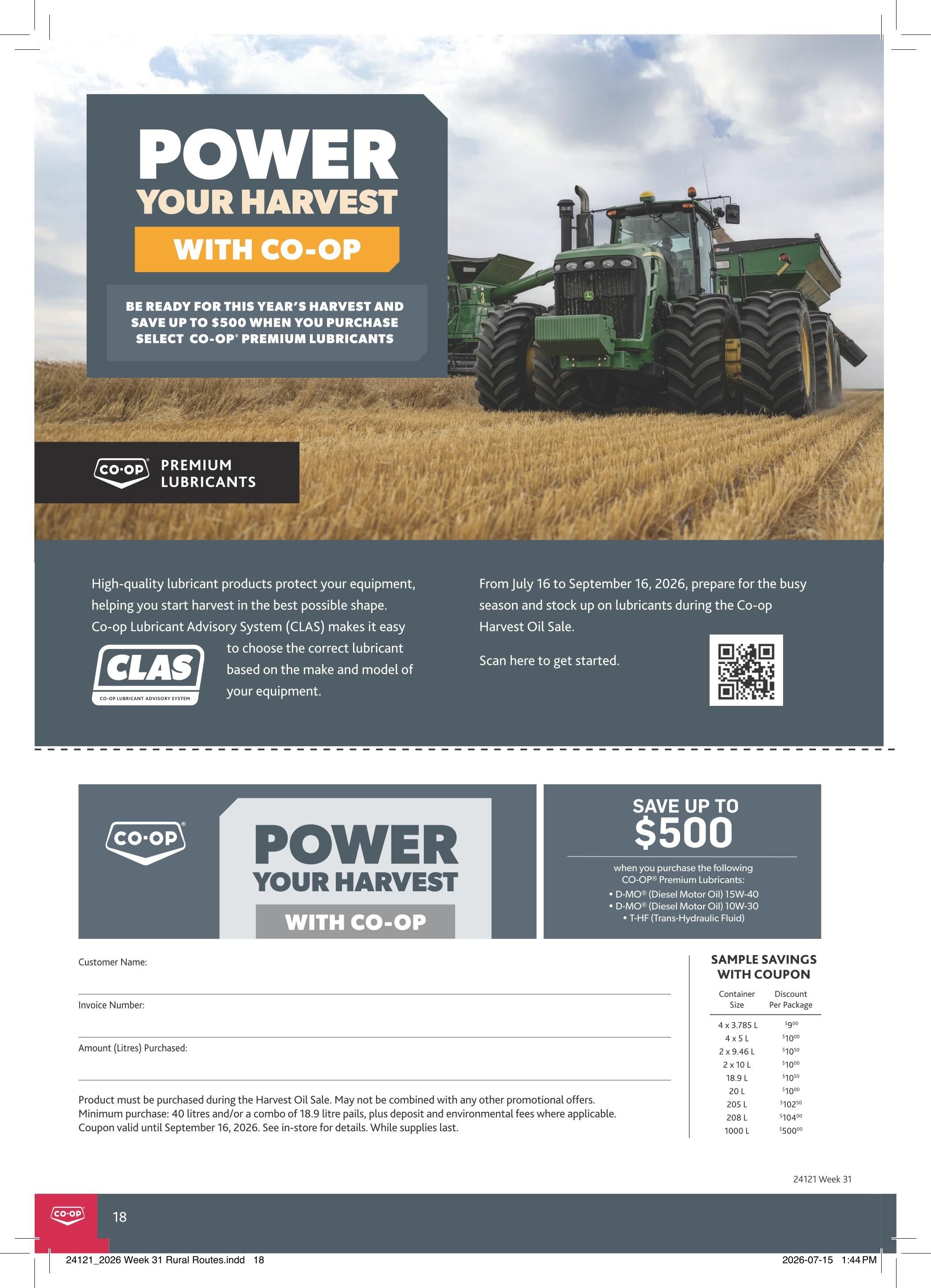 Co-op (West) Rural Routes Flyer July 30 to August 19