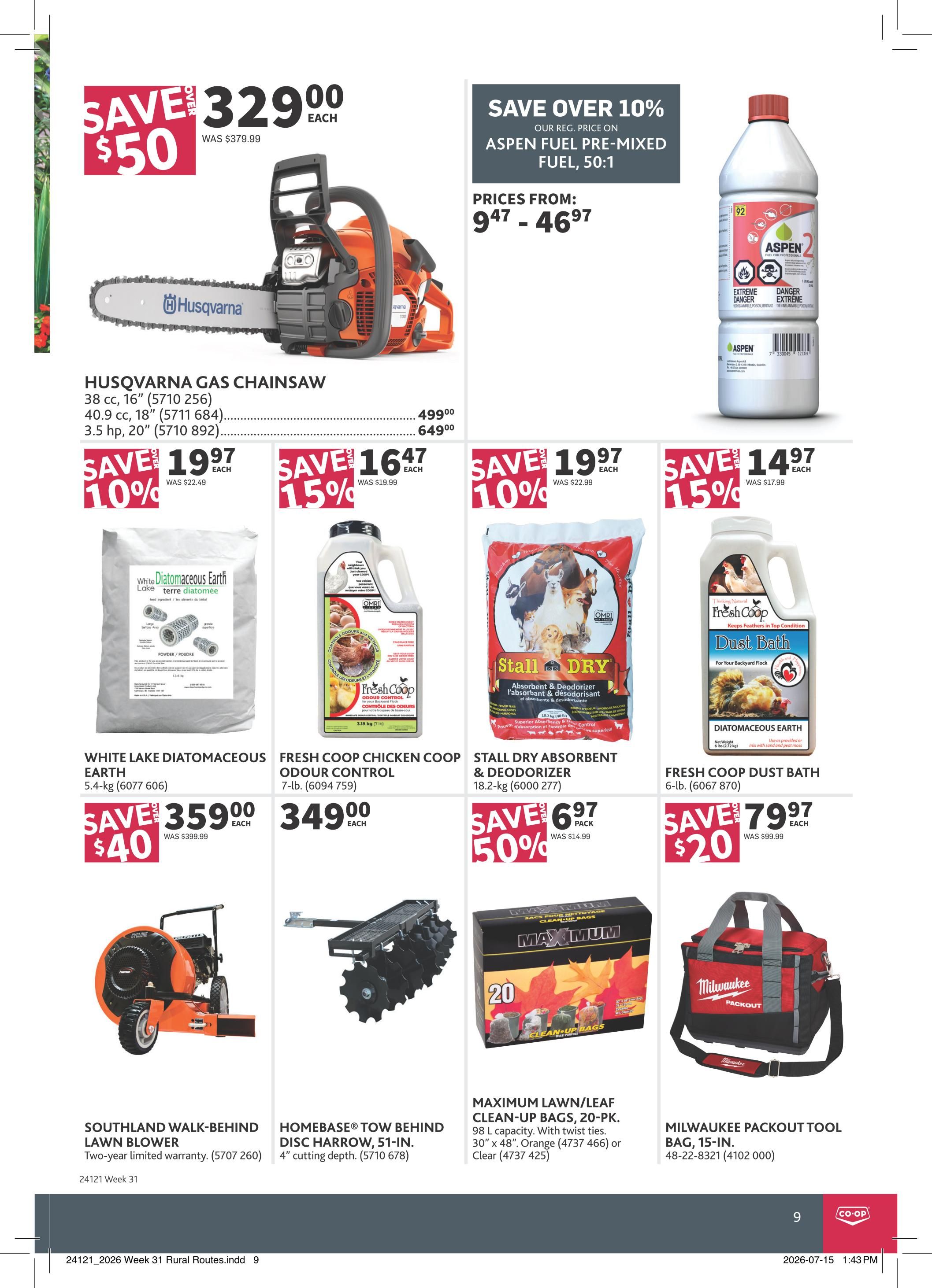 Co-op (West) Rural Routes Flyer July 30 to August 19