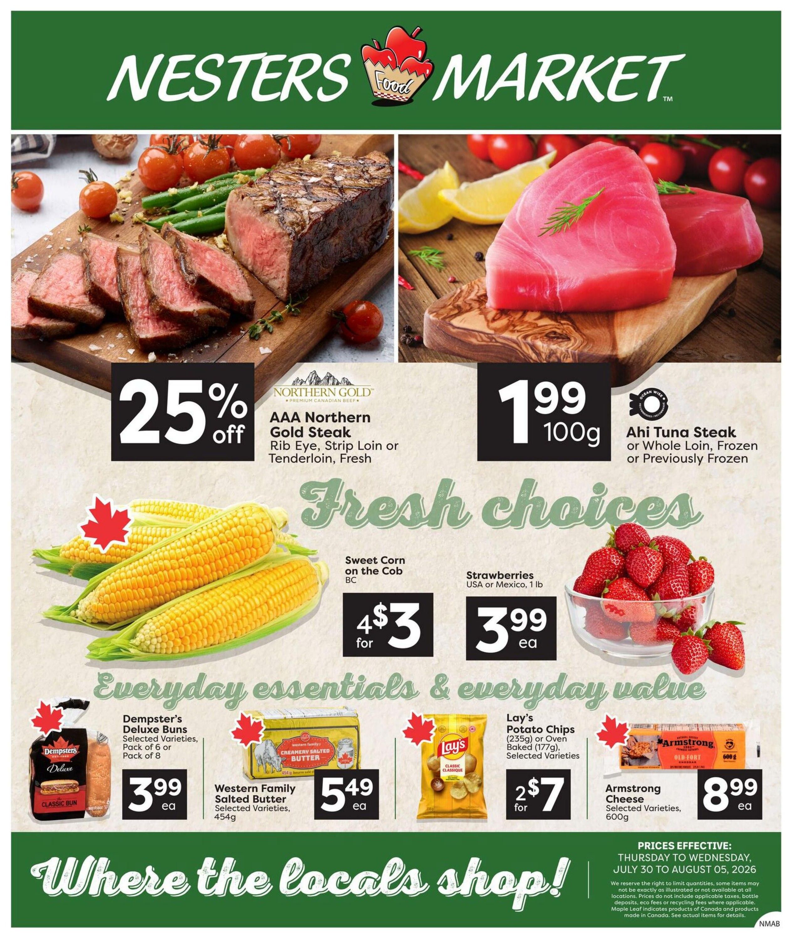 Nesters Market Flyer July 30 to August 5