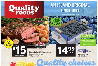 Quality Foods Flyer July 30 to August 5