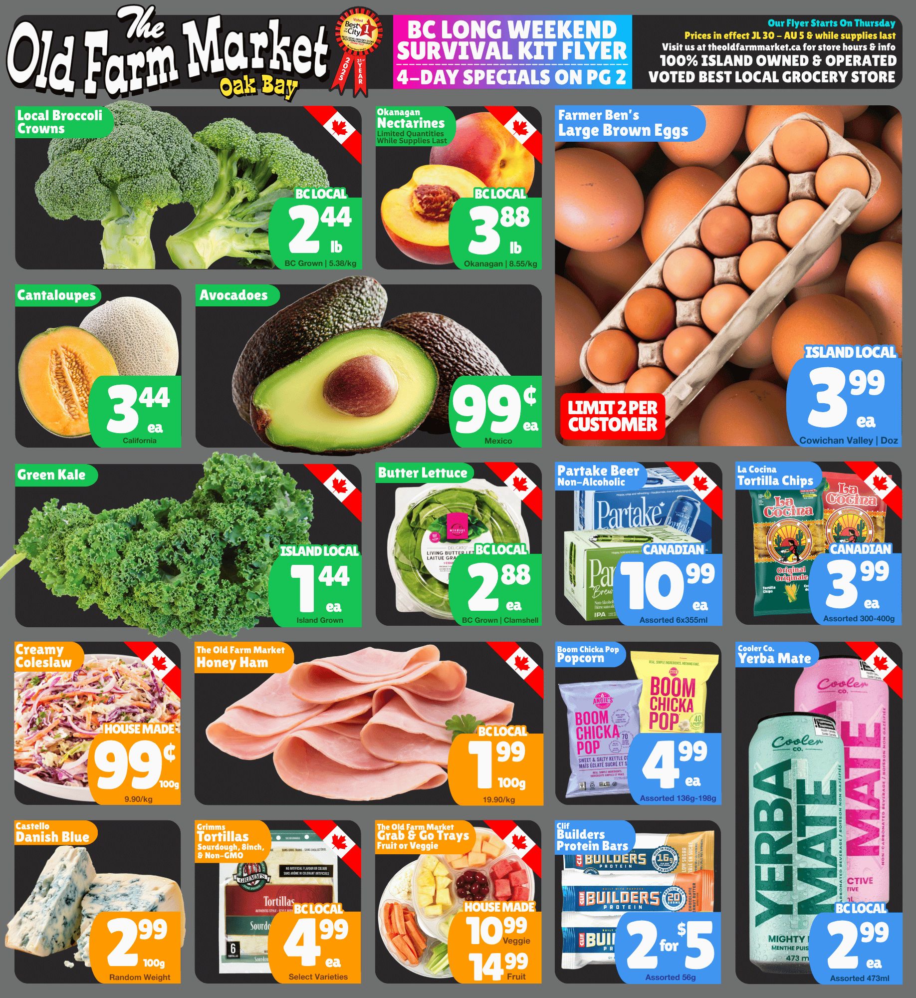 The Old Farm Market (Victoria) Flyer July 30 to August 5