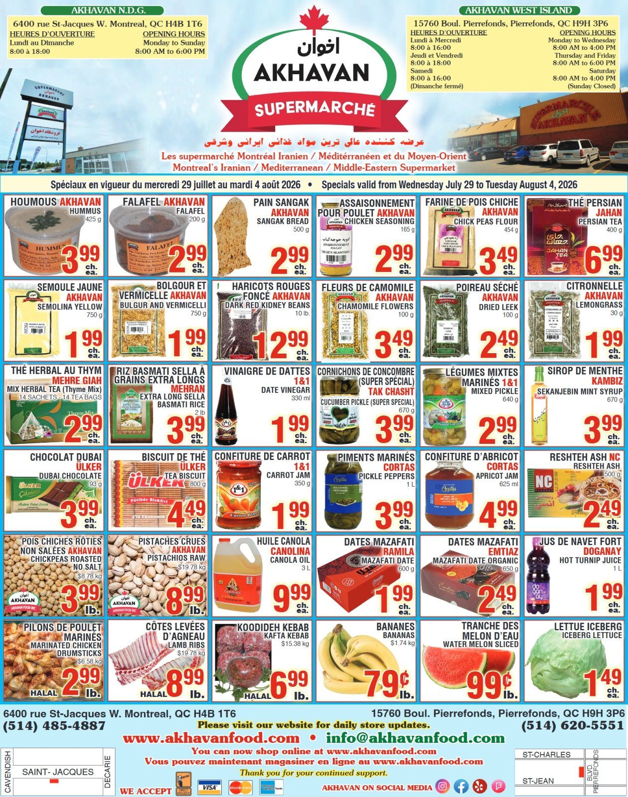 Akhavan Supermarche Flyer July 29 to August 4