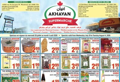 Akhavan Supermarche Flyer July 29 to August 4