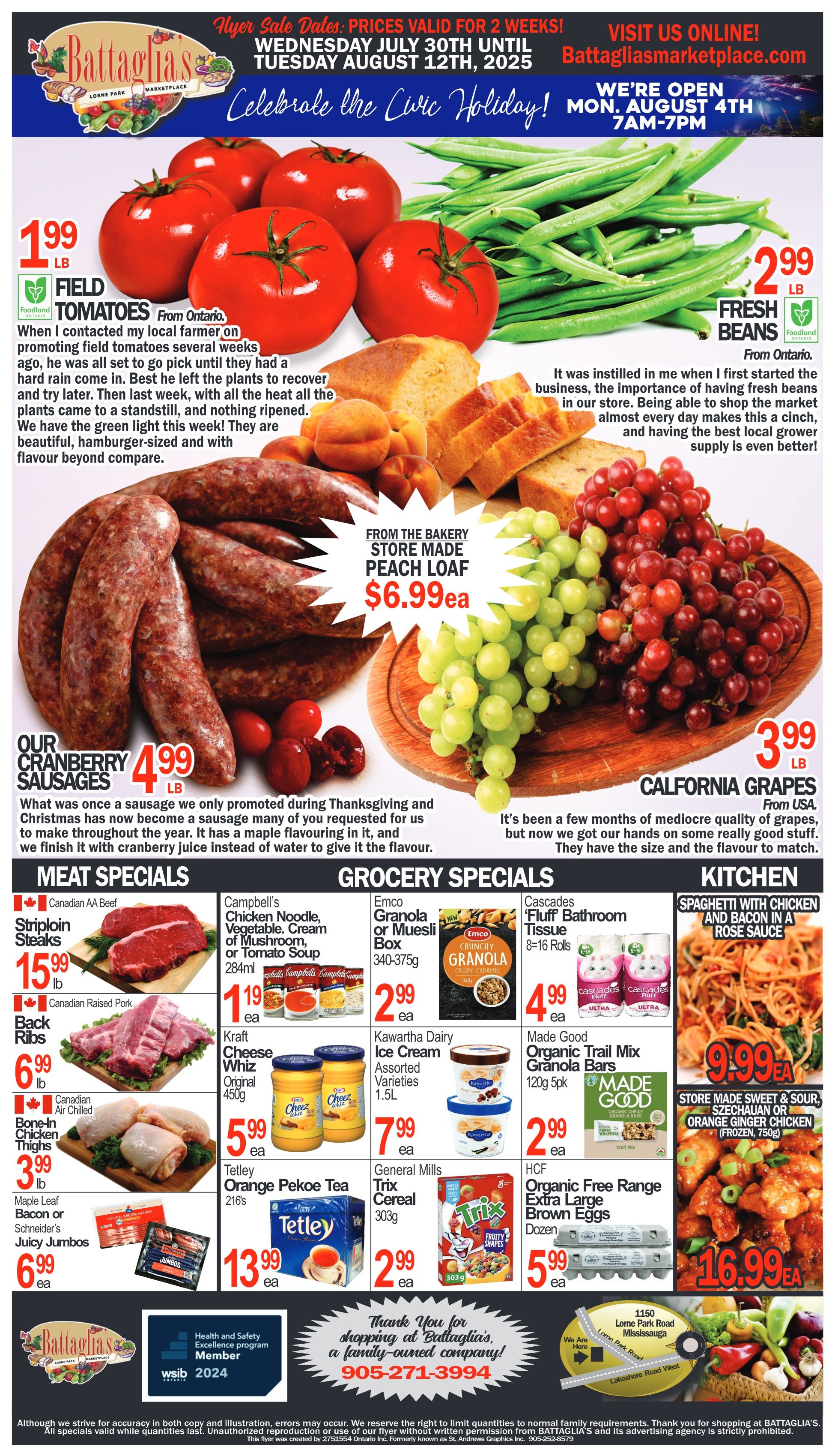 Battaglia's Marketplace Flyer July 29 to August 11