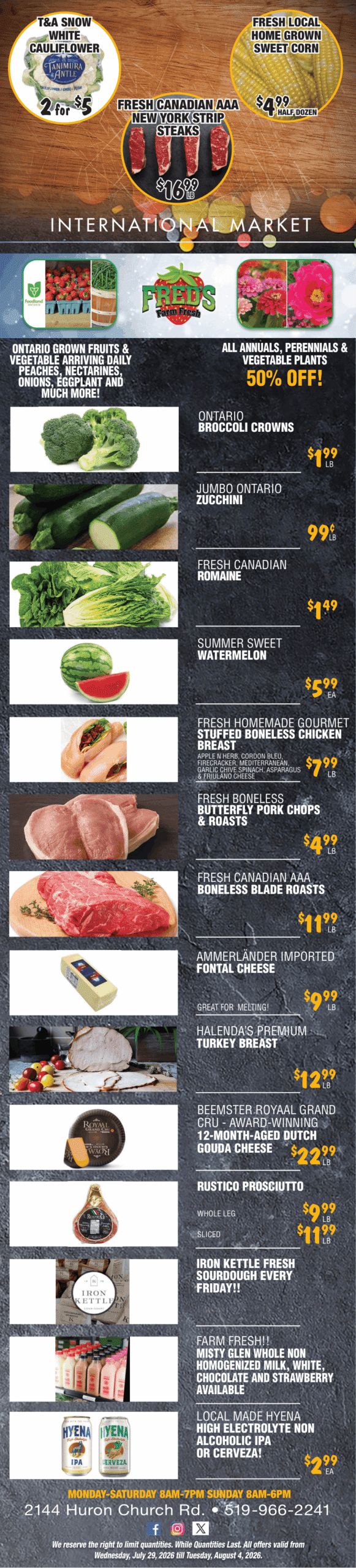 Fred's Farm Fresh Flyer July 29 to August 4