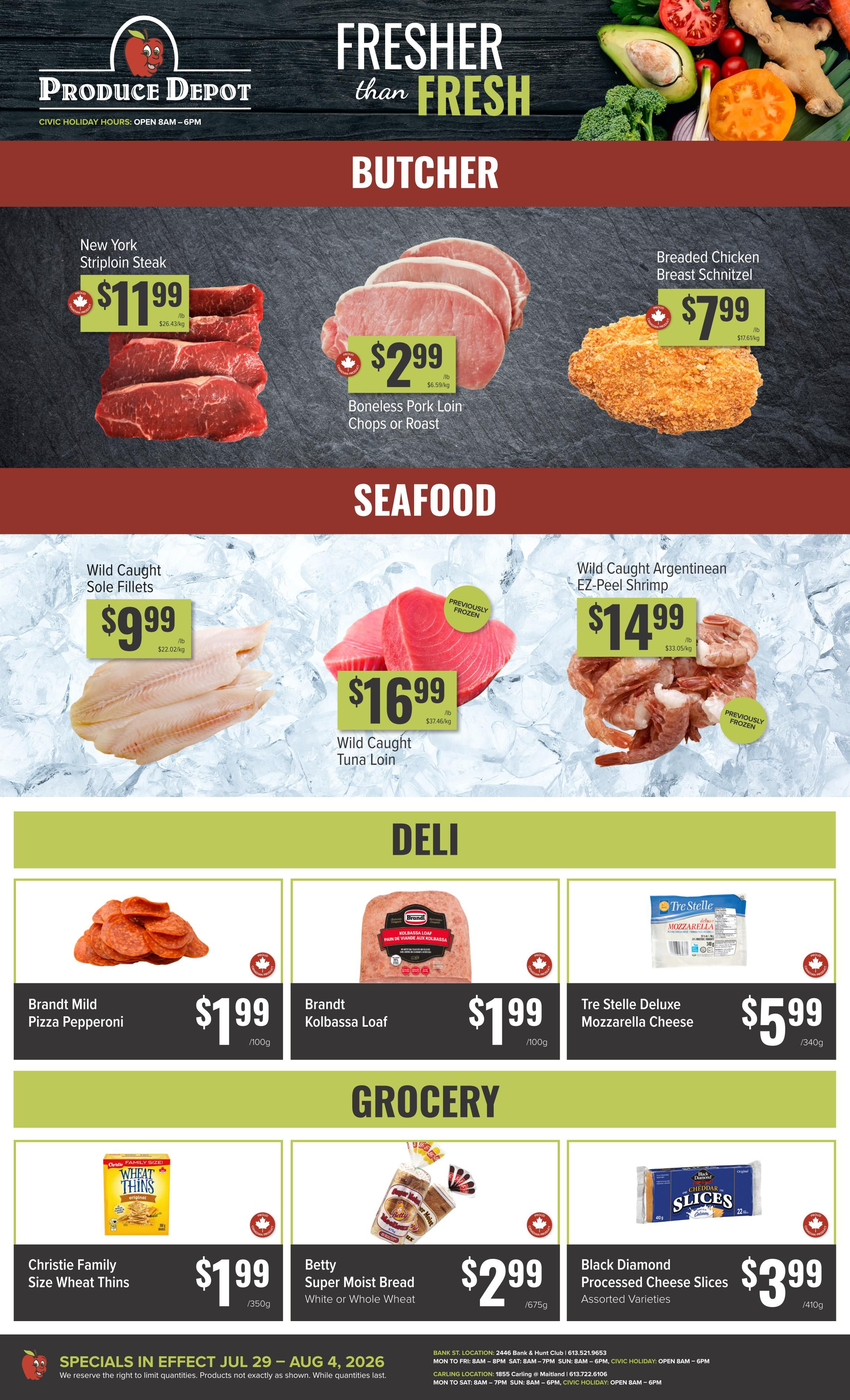 Produce Depot Flyer July 29 to August 4