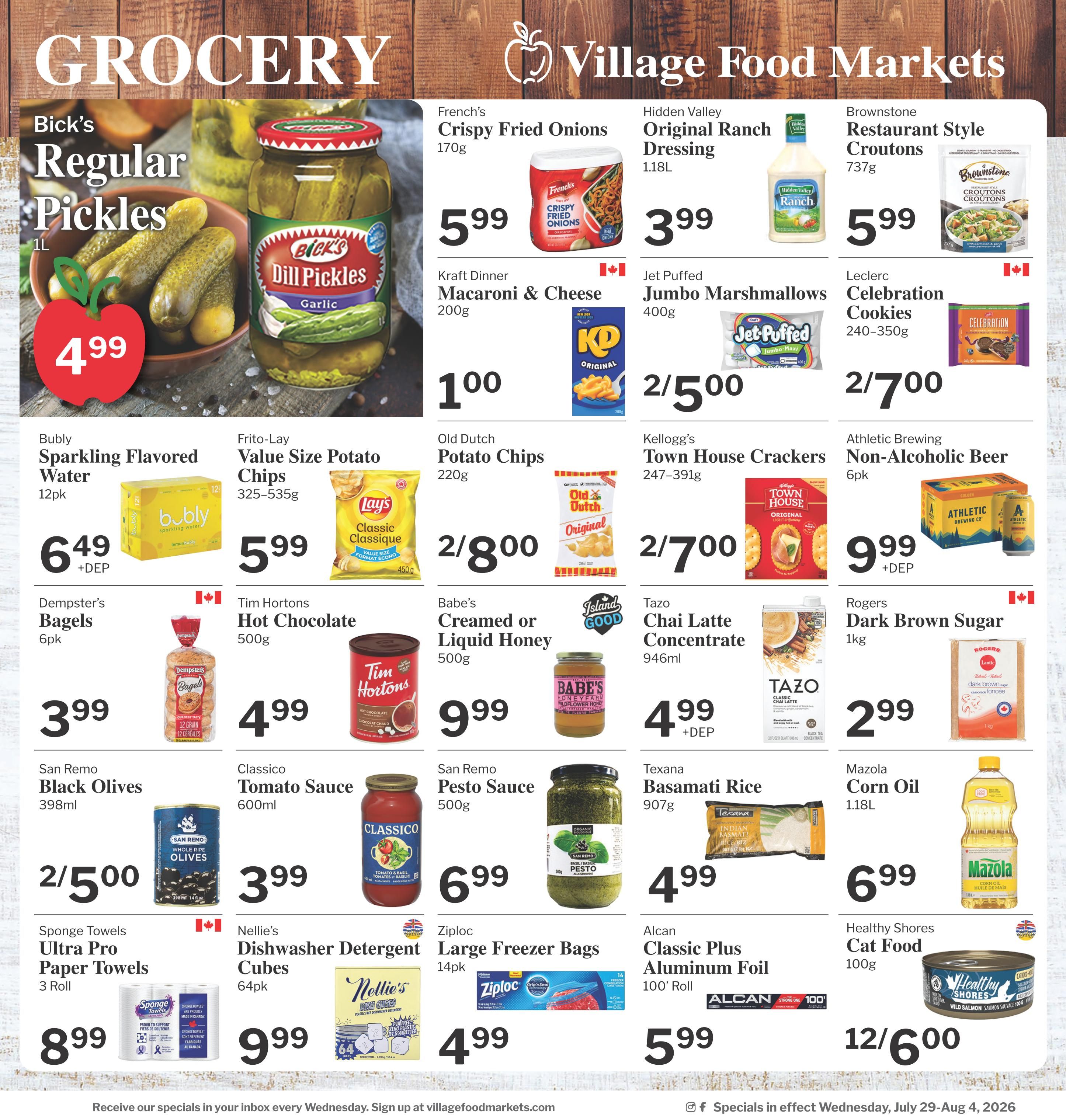 Village Food Markets Flyer July 29 to August 4