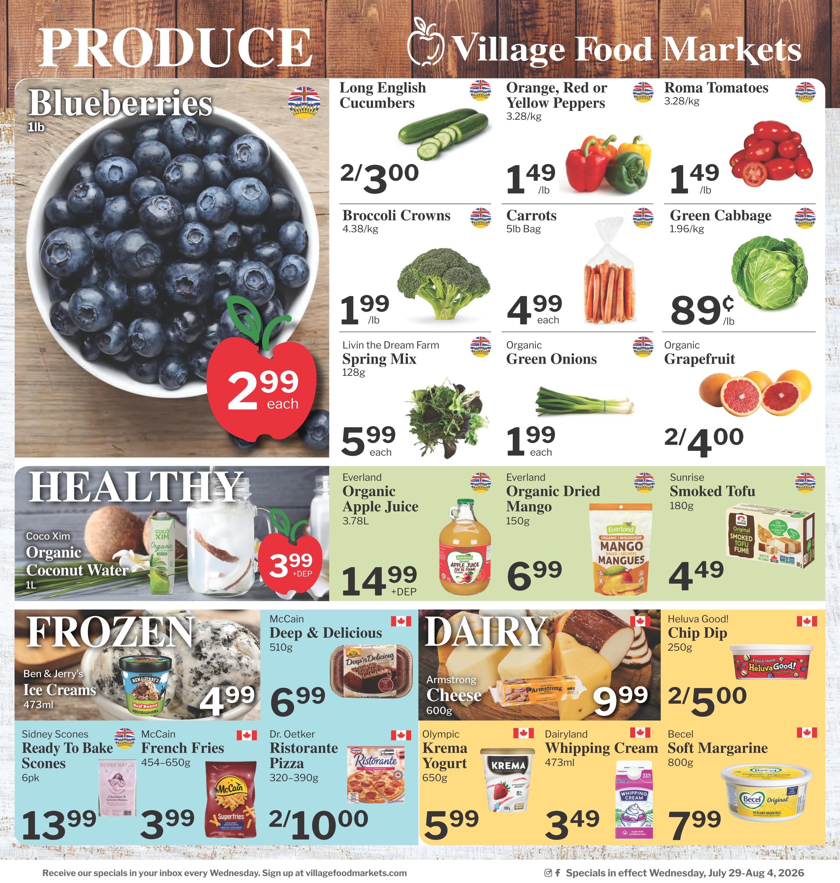 Village Food Markets Flyer July 29 to August 4