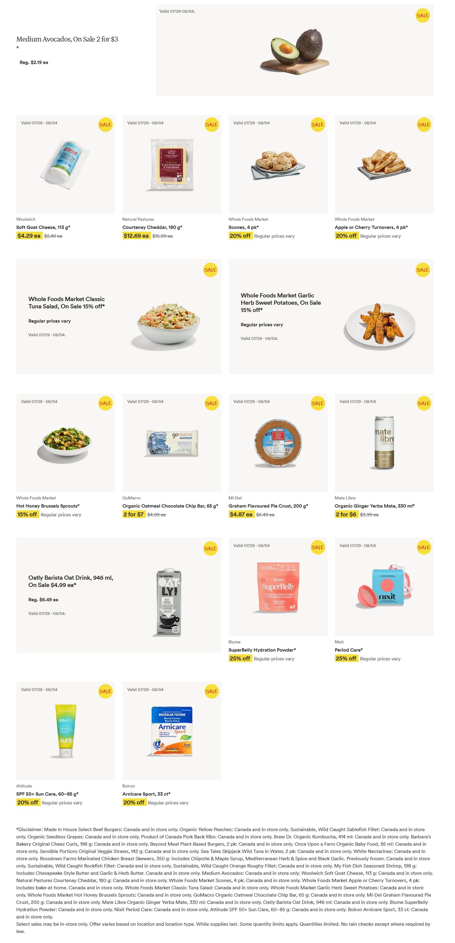 Whole Foods Market (West) Flyer July 29 to August 4