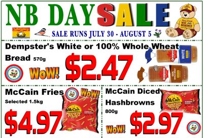 Fredericton Co-op Flyer July 30 to August 5