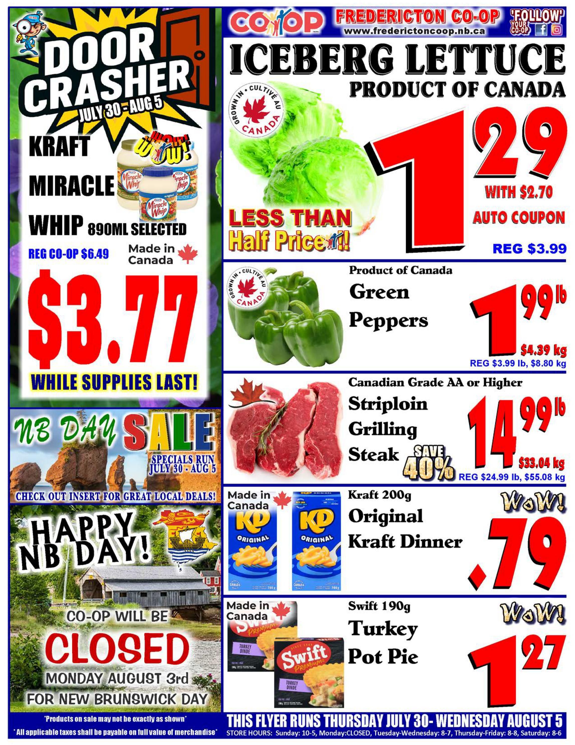 Fredericton Co-op Flyer July 30 to August 5